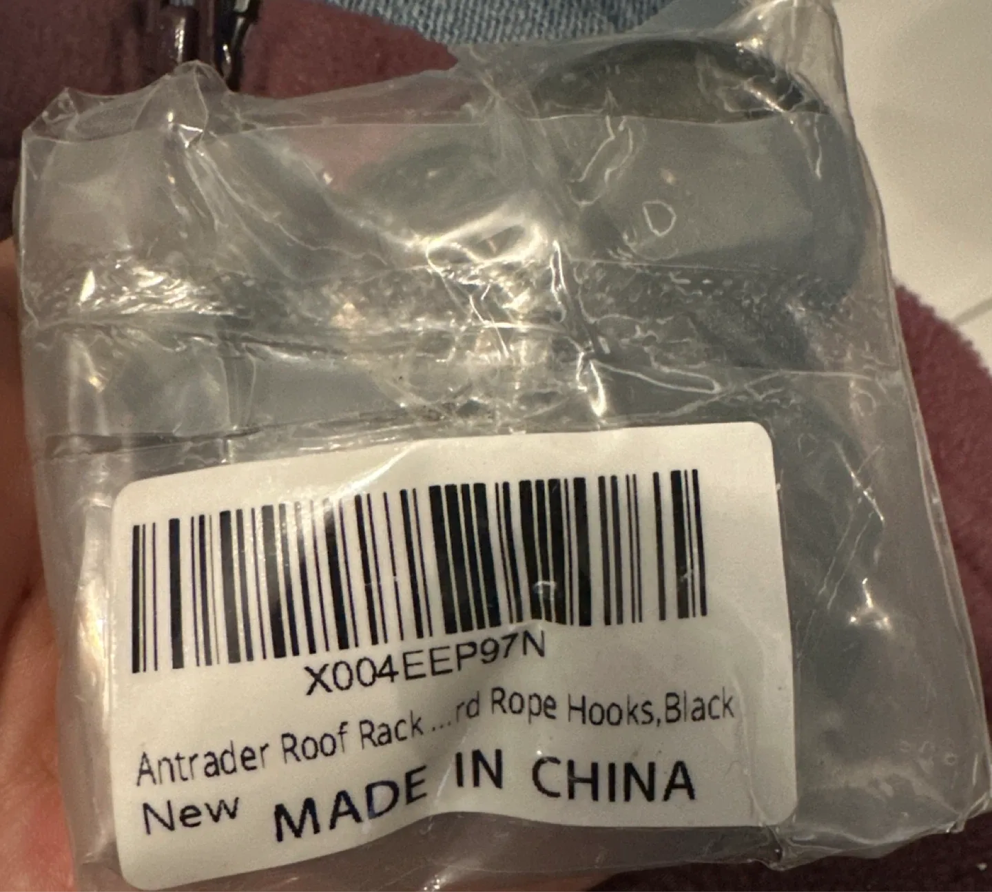 Antrader Roof Rack Rope Hooks - Black image indicator(2)