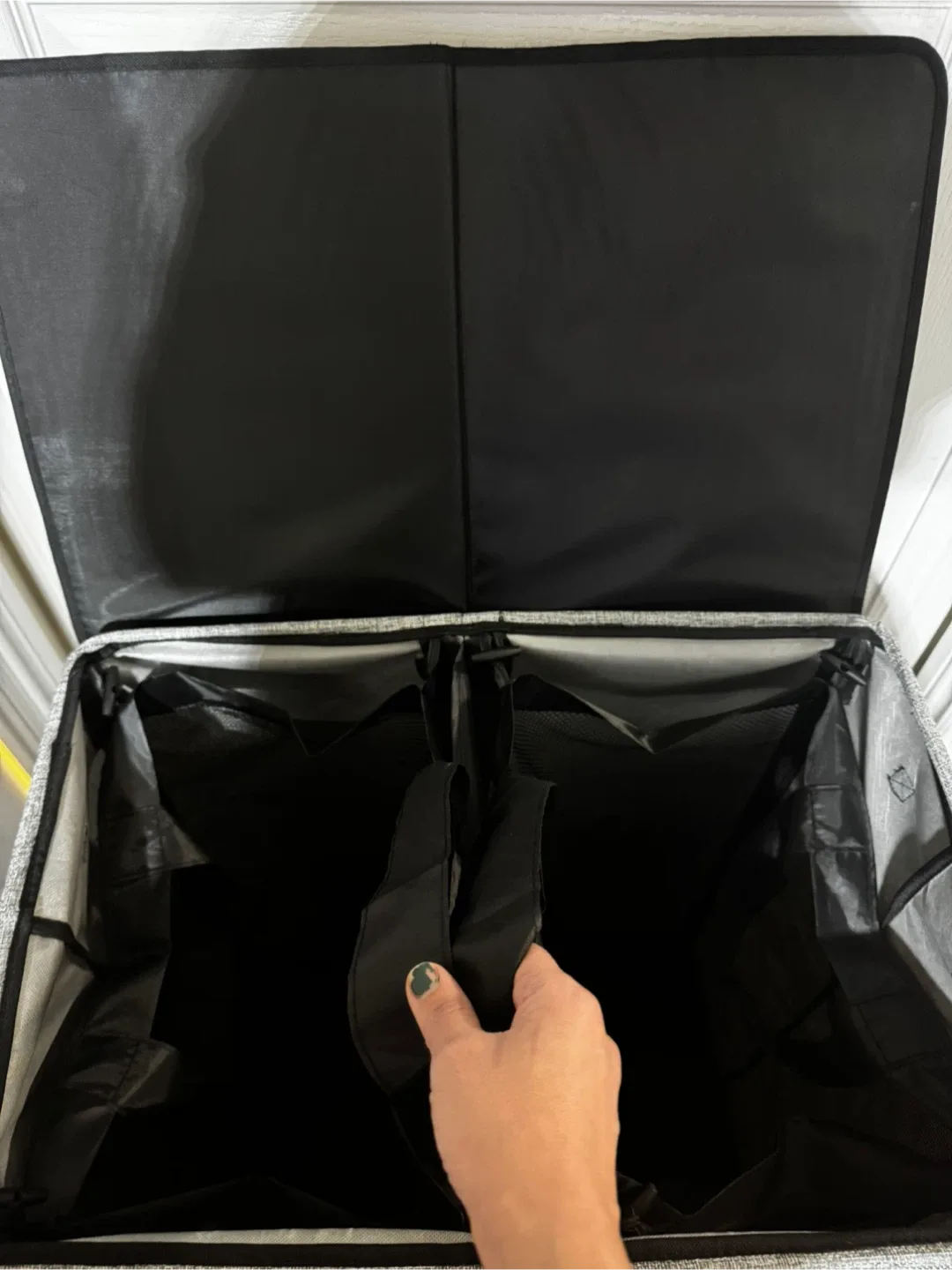 SOLEDI Laundry Basket - Grey Fabric image indicator(2)