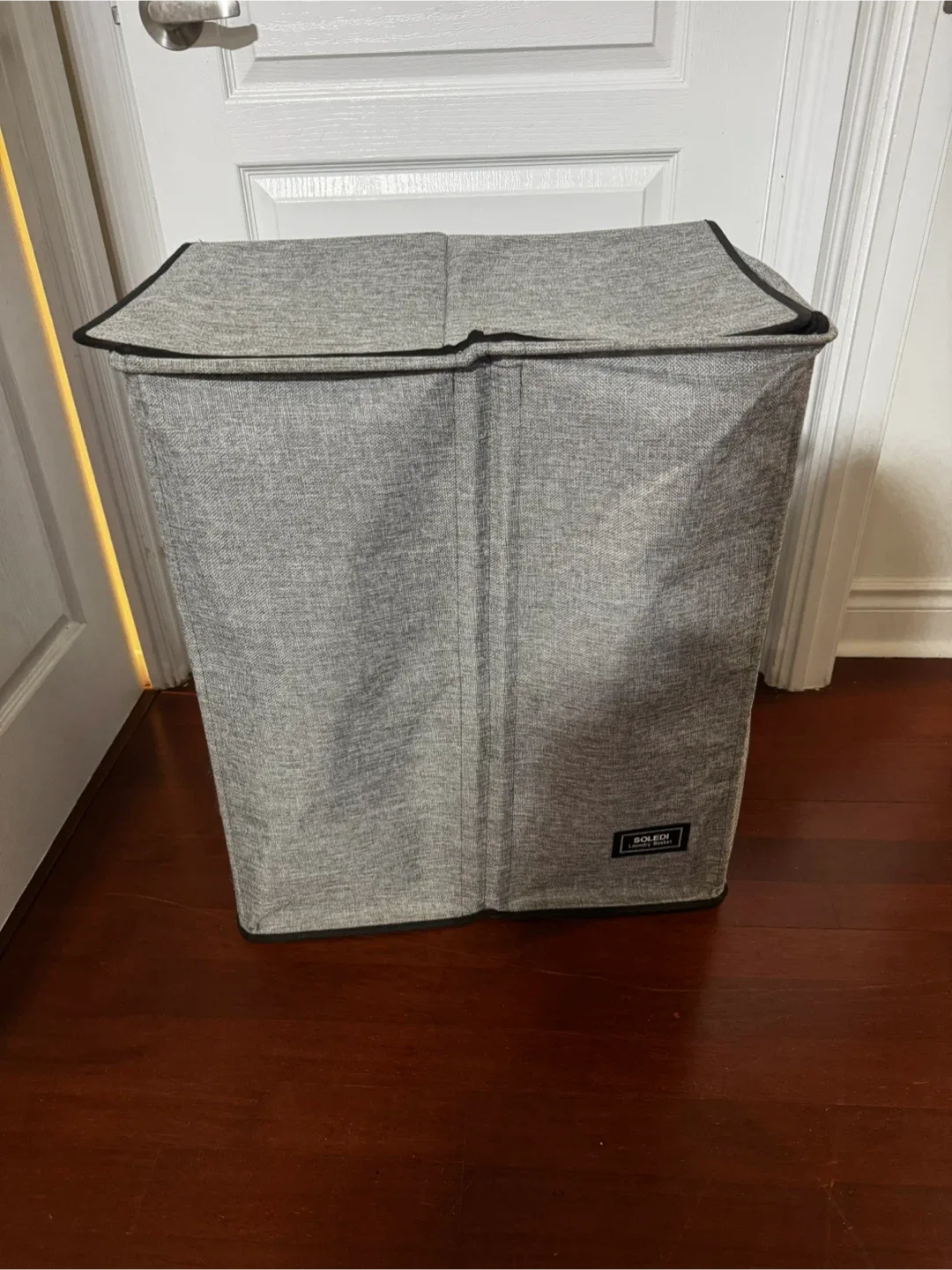 SOLEDI Laundry Basket - Grey Fabric