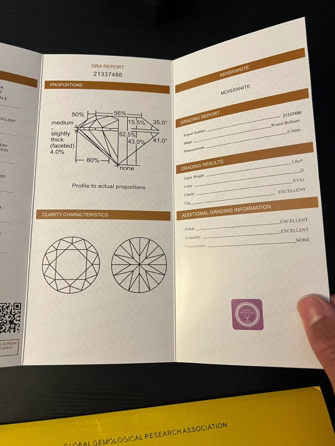 VVS1 Moissanite Engagement Ring image indicator(7)