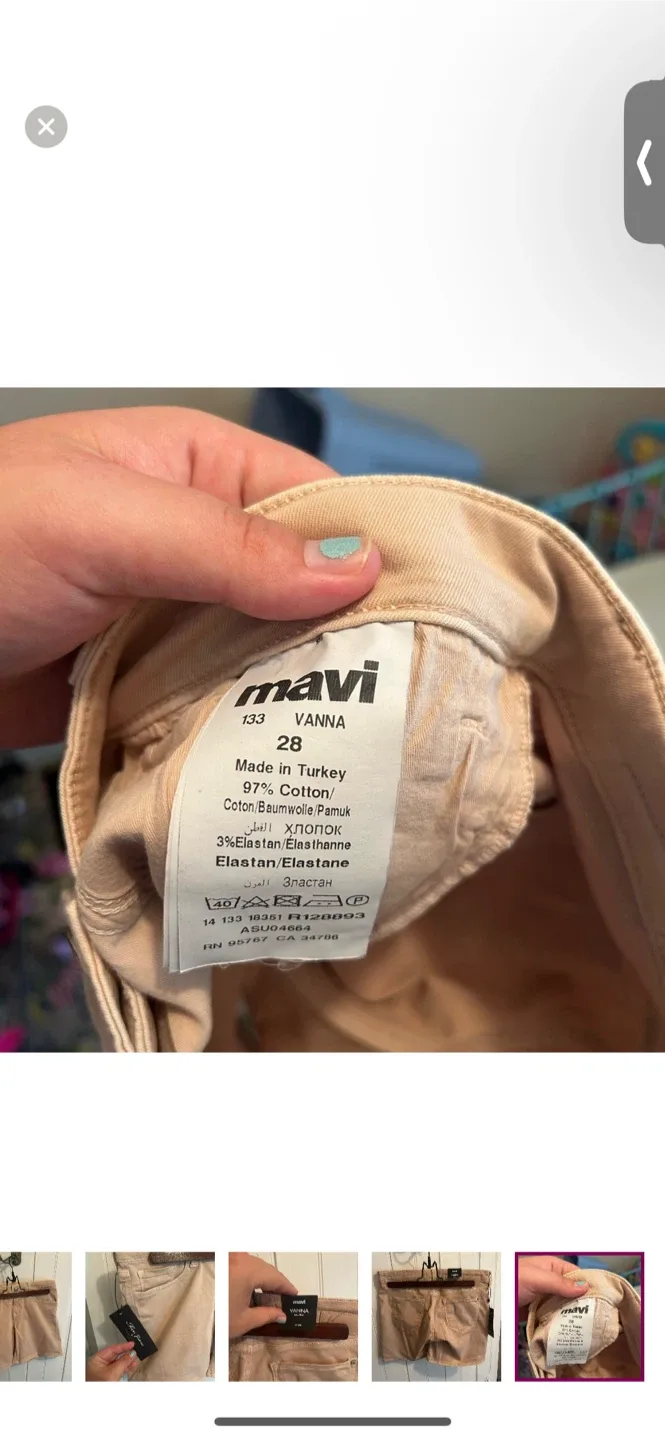 Mavi Vanna Low Rise Shorts - Size 28 image indicator(5)