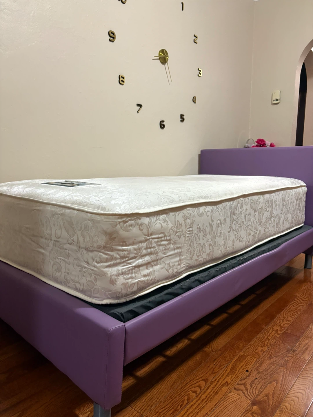 Purple Twin Bed Frame & Mattress - photo 3