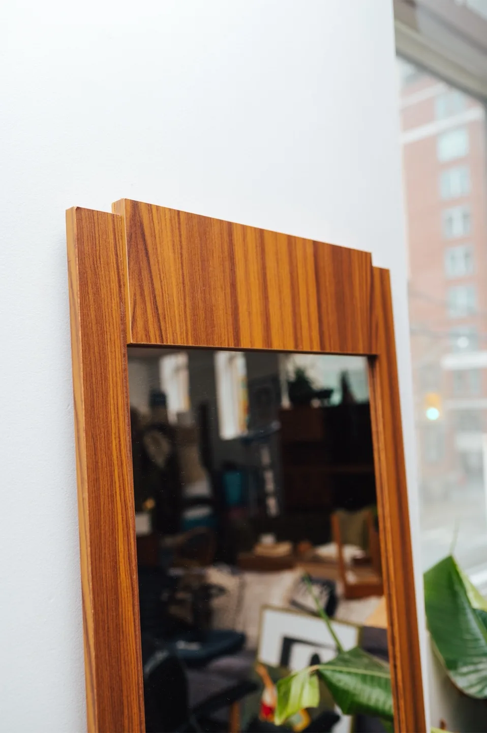 Zebrano Brutalist Mirror