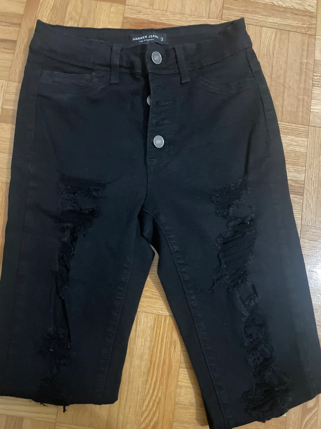 Hammer Jeans Black Ripped Jeans - Size 3 image indicator(2)