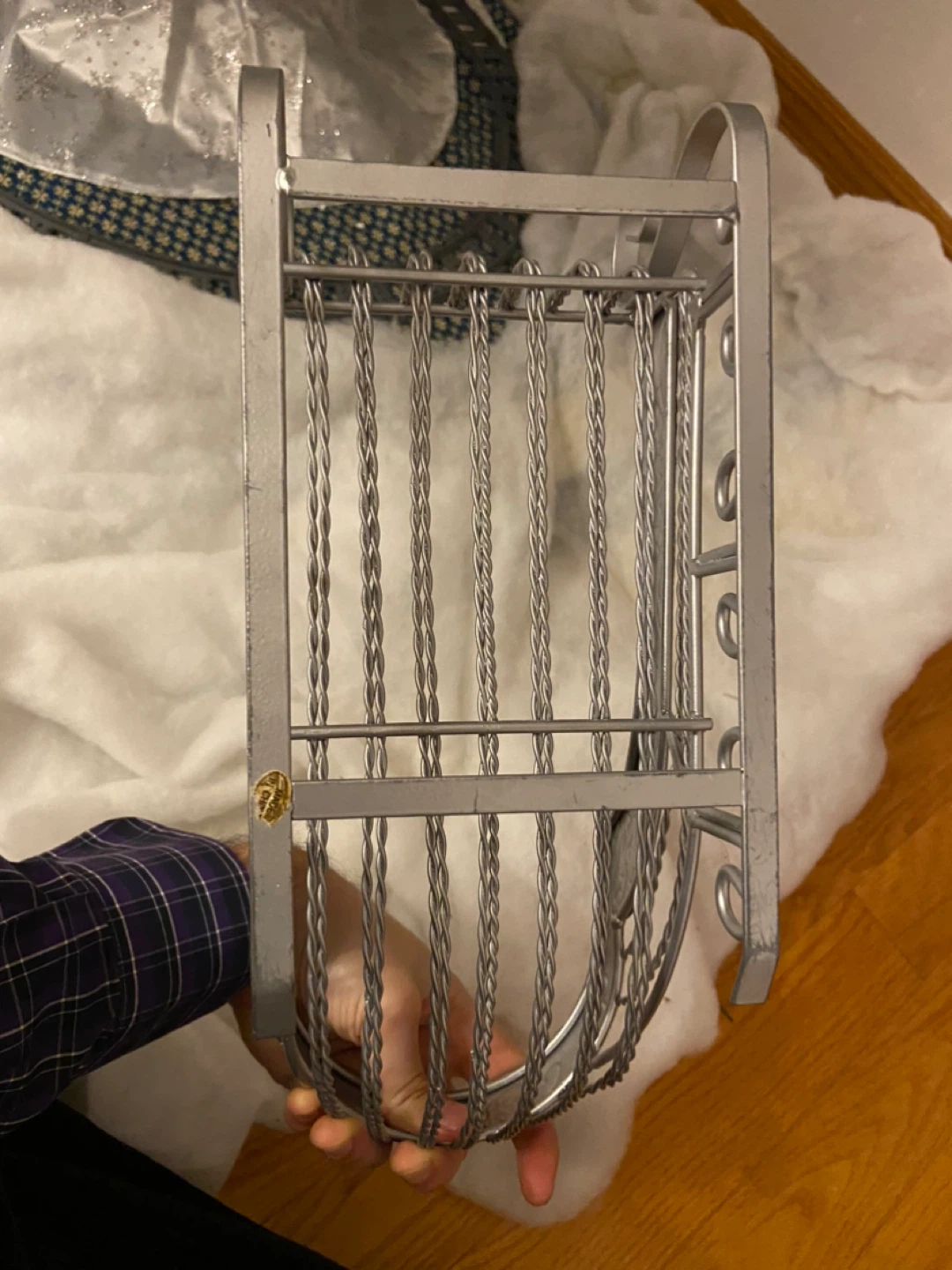 Silver Metal Decorative Sleigh - photo 5
