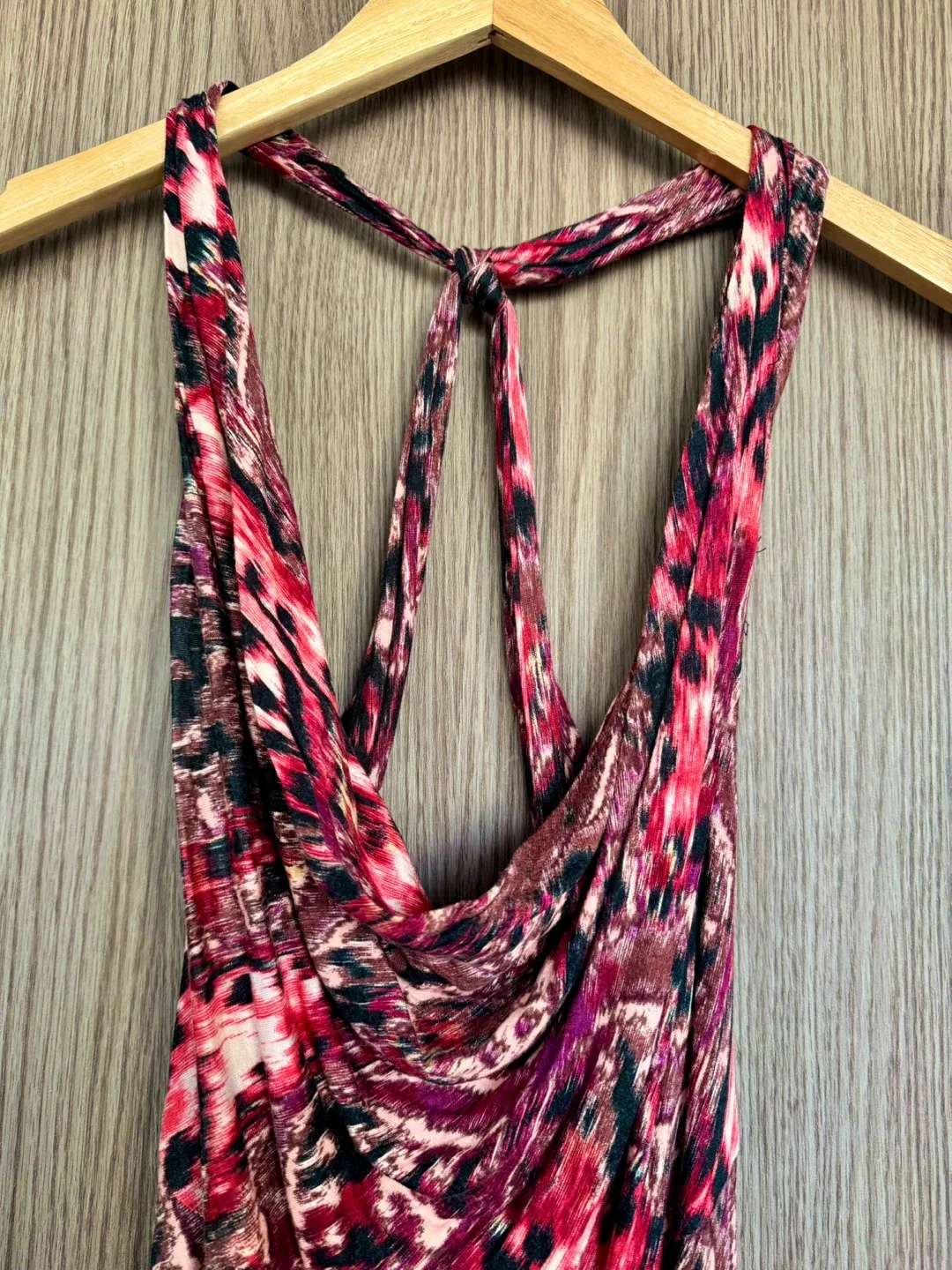 Luxury Boho Printed Halter Drape Top / Mini Dress – Resort Wear image indicator(3)