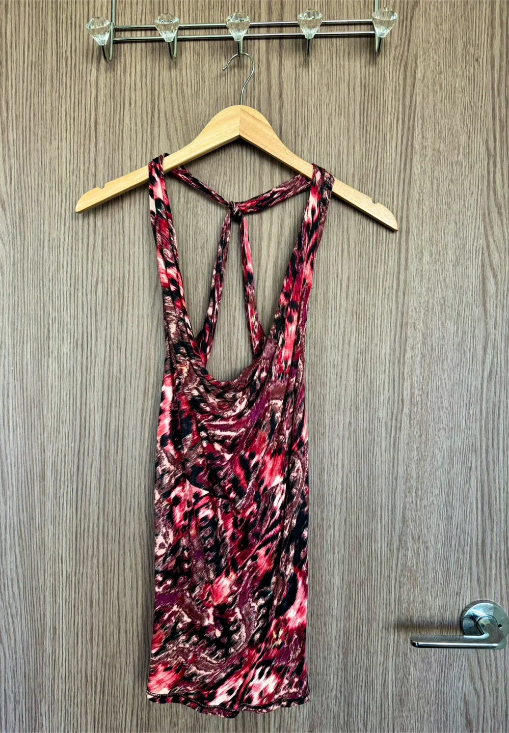 Luxury Boho Printed Halter Drape Top / Mini Dress – Resort Wear image indicator(2)