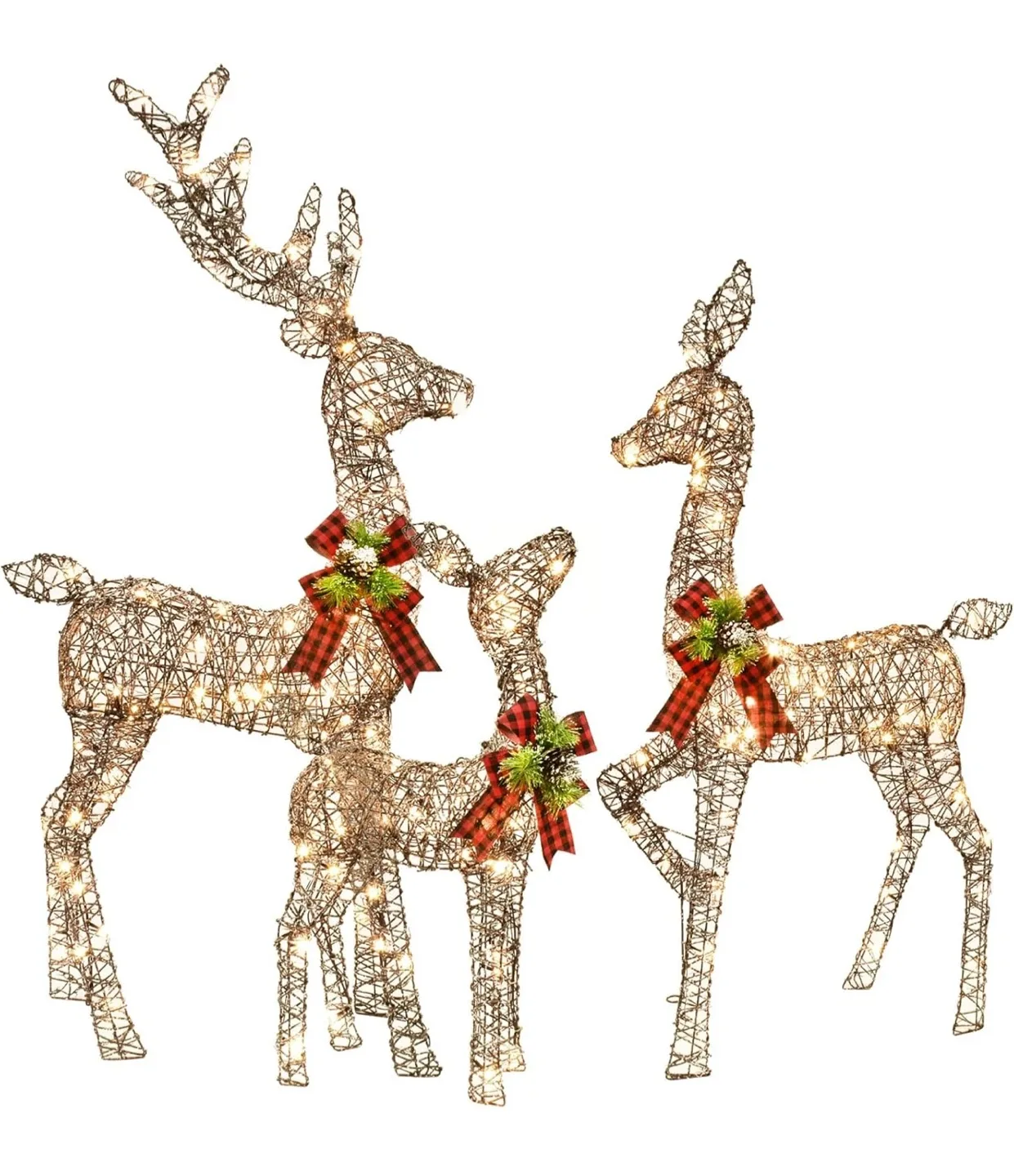 Lighted Christmas Reindeer Family - Outdoor Decor image indicator(3)