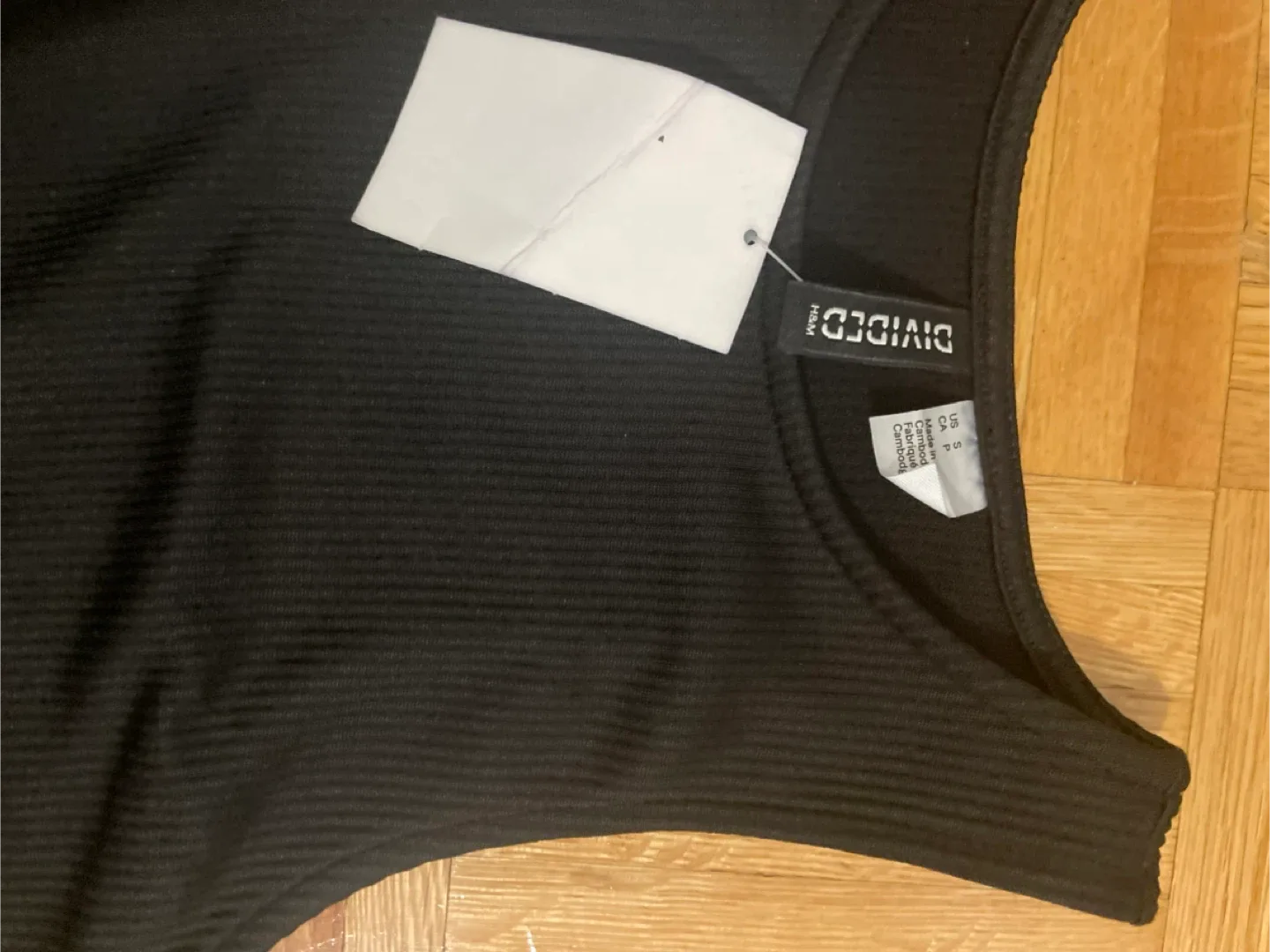 H&M Divided Black Ribbed Dress - Size S image indicator(2)