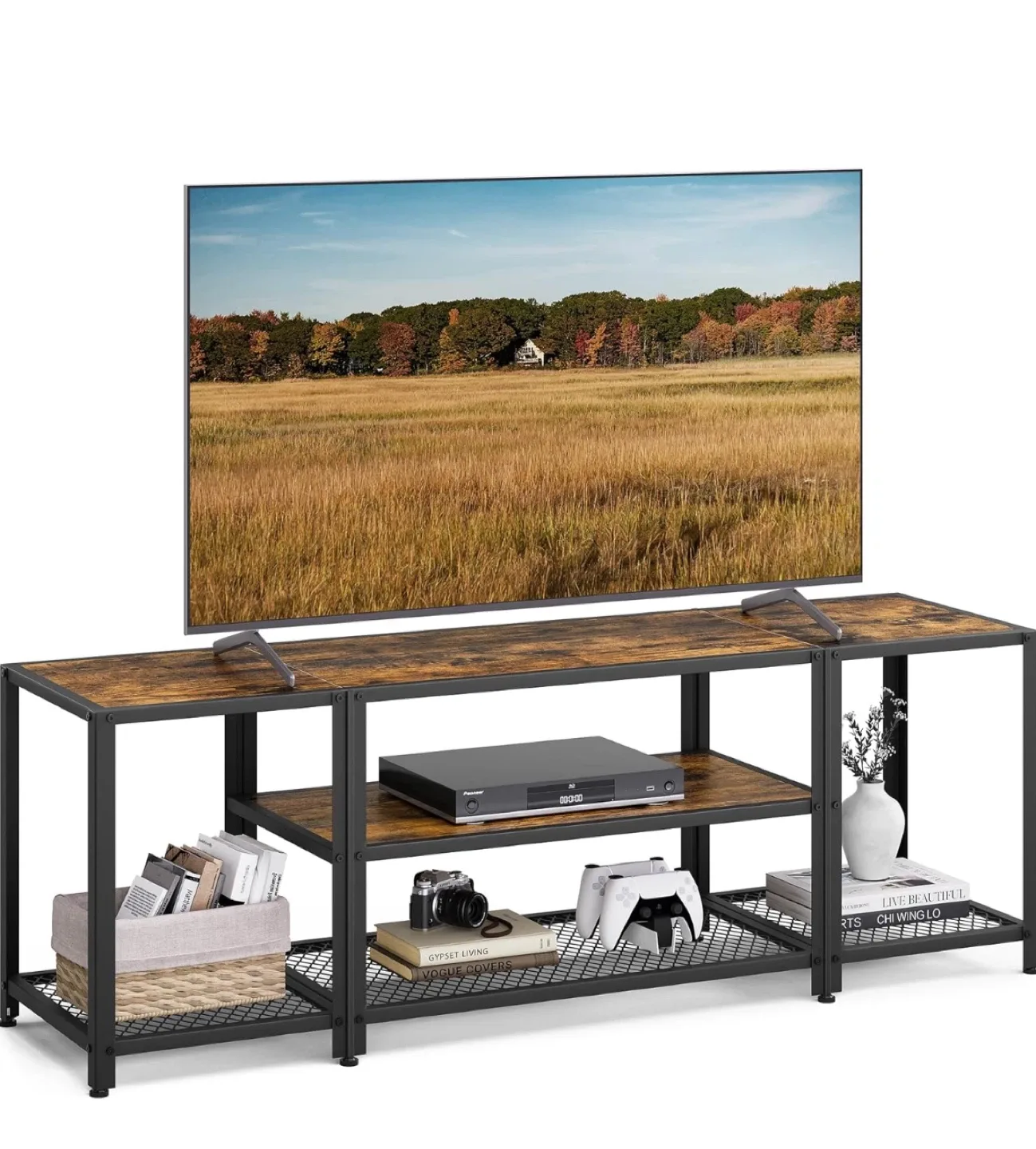 TV Console  Stand - Rustic Brown