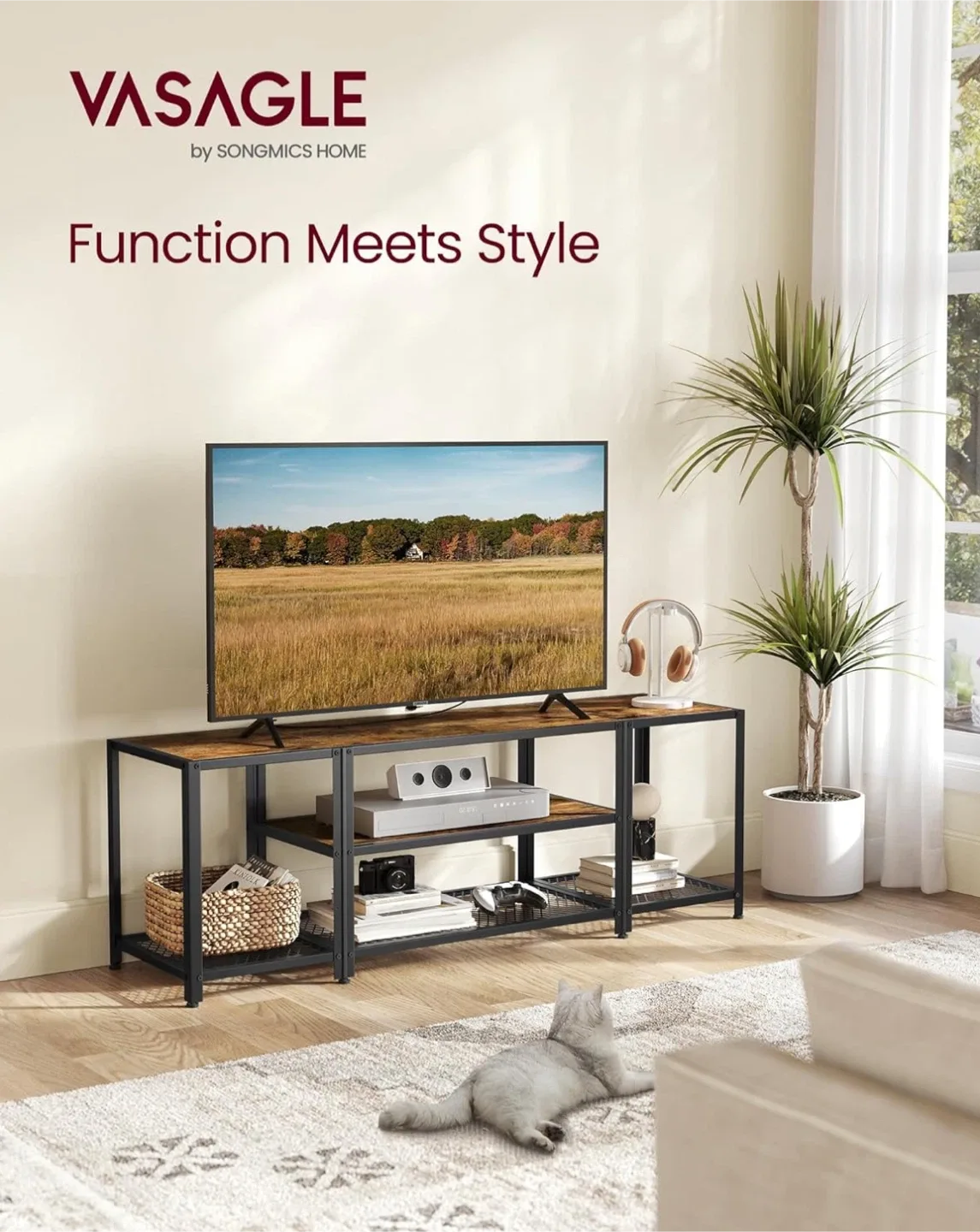 TV Console  Stand - Rustic Brown image indicator(9)