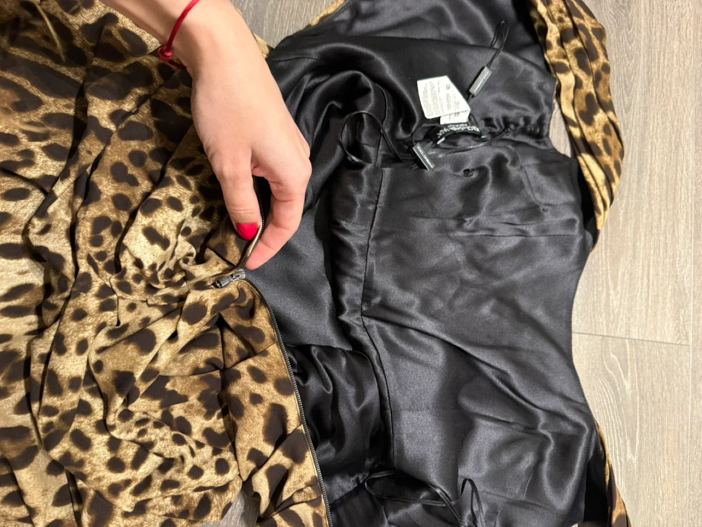 Dolce & Gabbana Leopard silk Dress, Size 44 fits small medium image indicator(7)