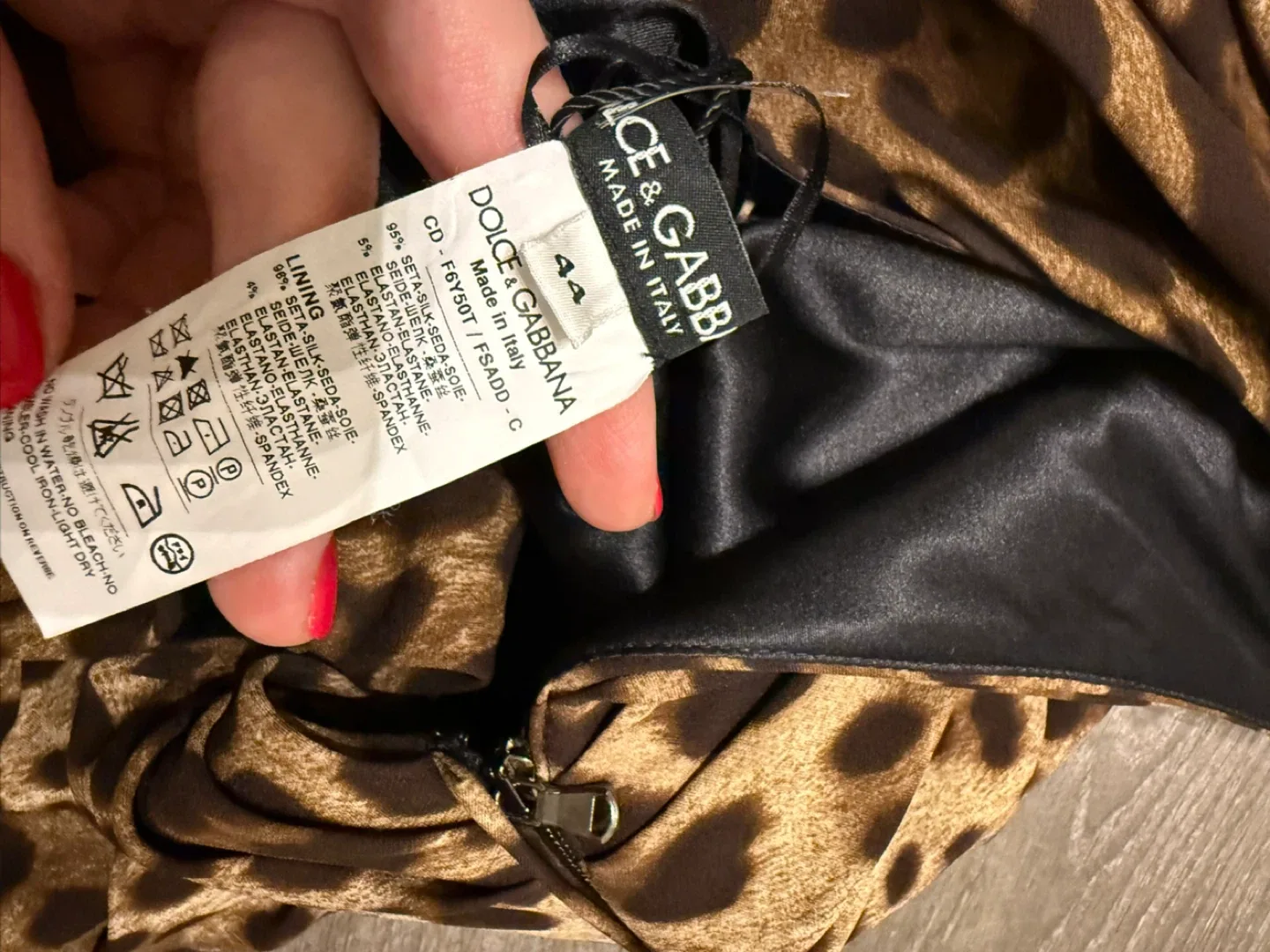 Dolce & Gabbana Leopard silk Dress, Size 44 fits small medium image indicator(10)