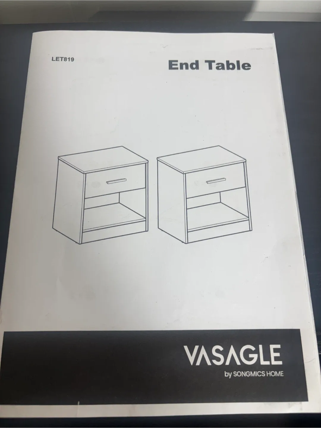 VASAGLE Black End Tables - Set of 2 image indicator(4)