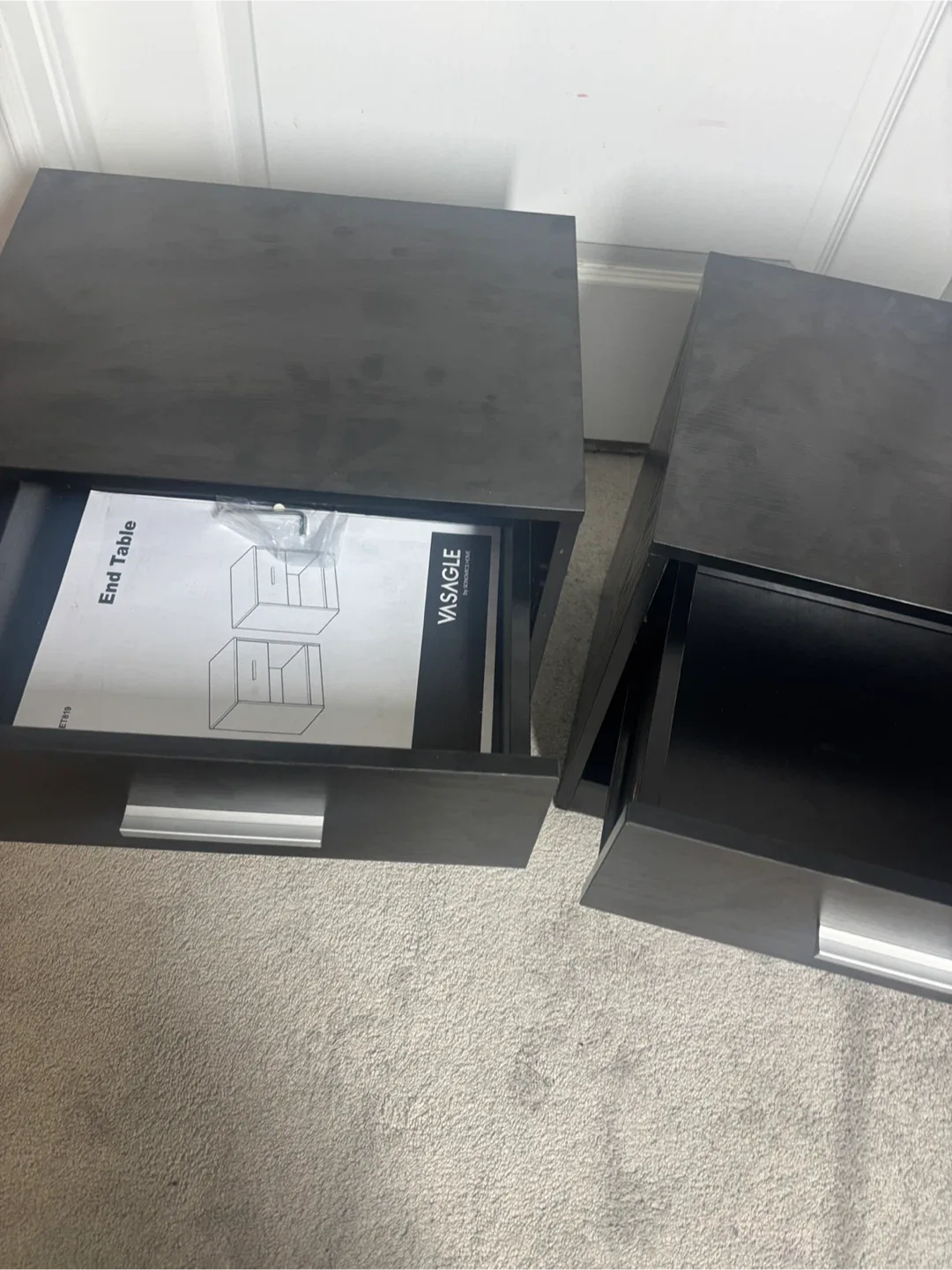 VASAGLE Black End Tables - Set of 2 image indicator(6)