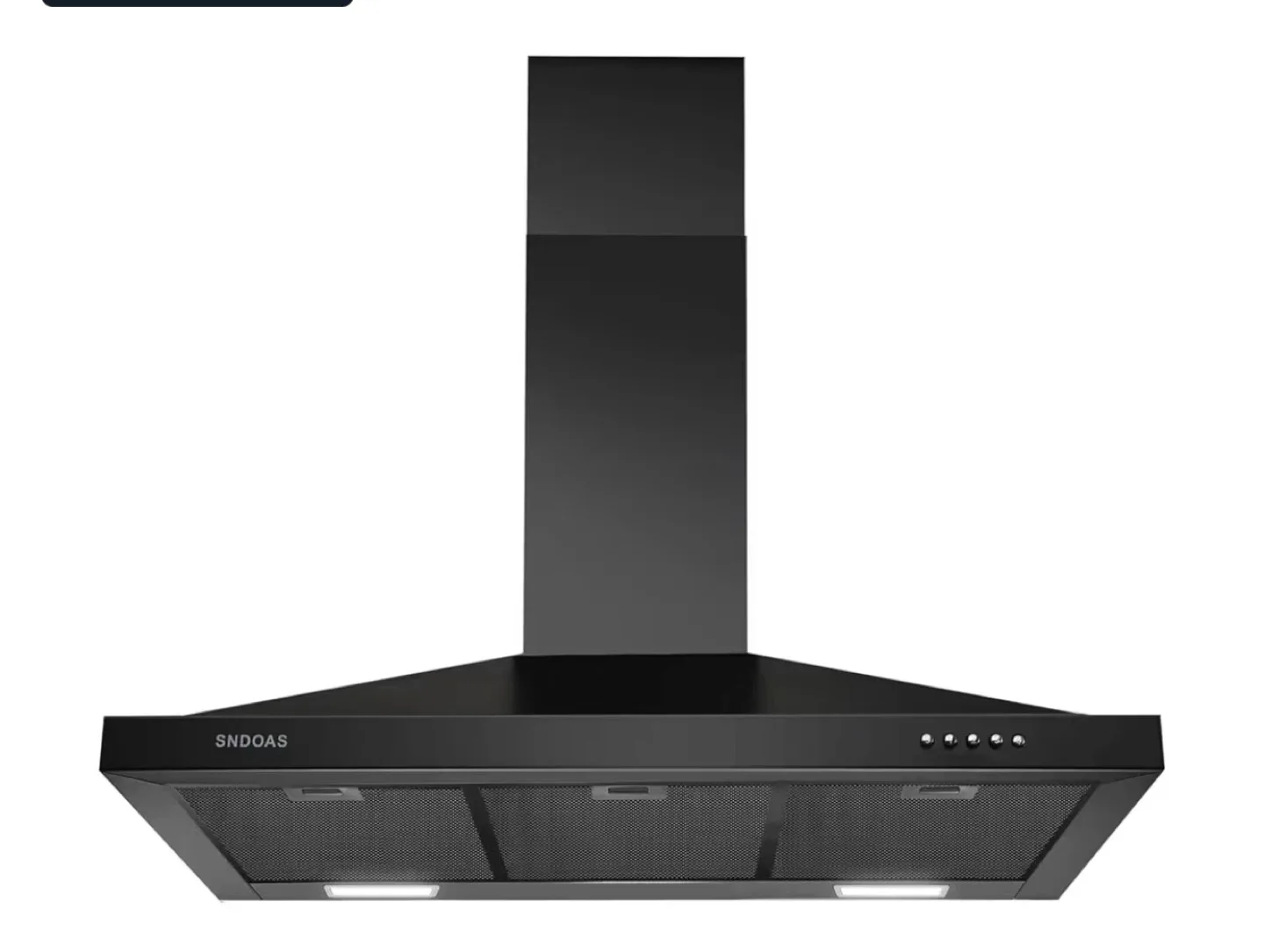 SNDOAS Black Painted Stainless Steel Range Hood image indicator(3)