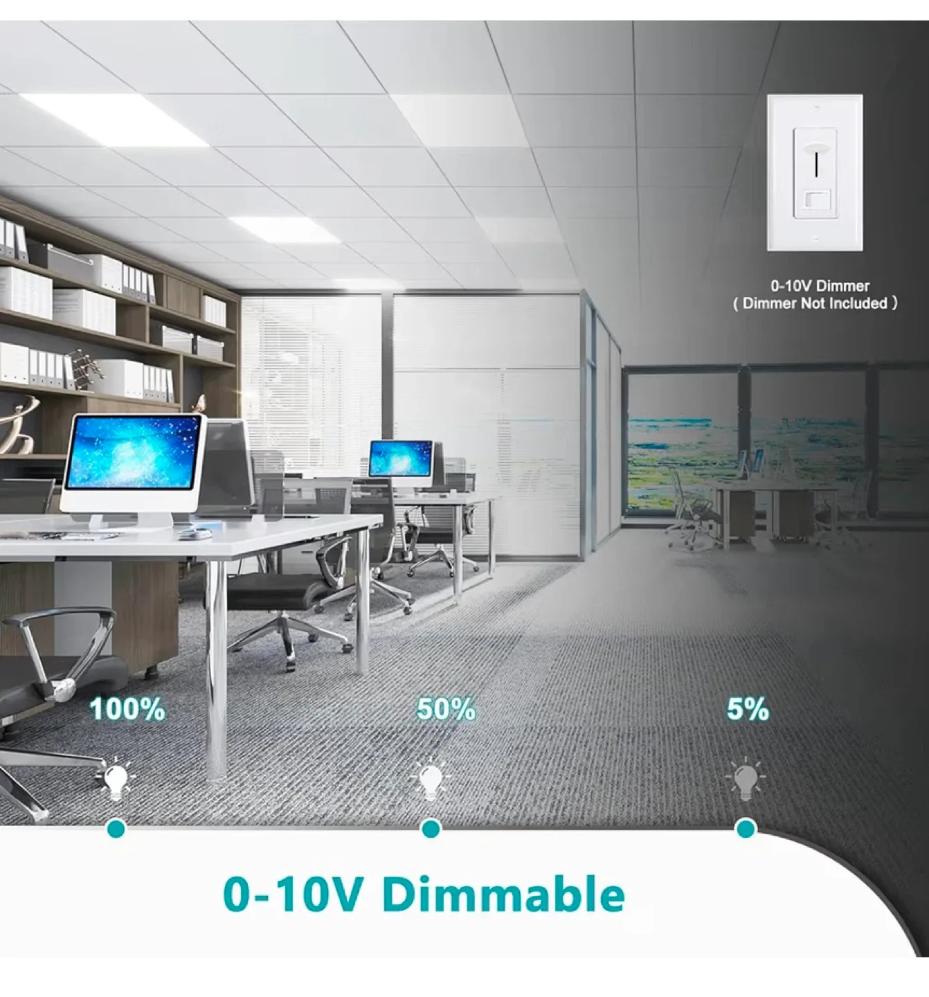 VOCGOU 4-Pack LED Panel Light 23.74 inch image indicator(6)