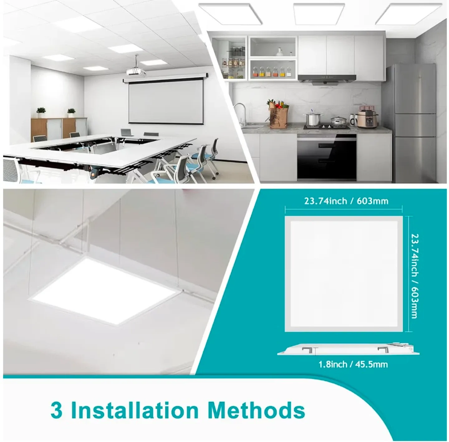 VOCGOU 4-Pack LED Panel Light 23.74 inch image indicator(5)