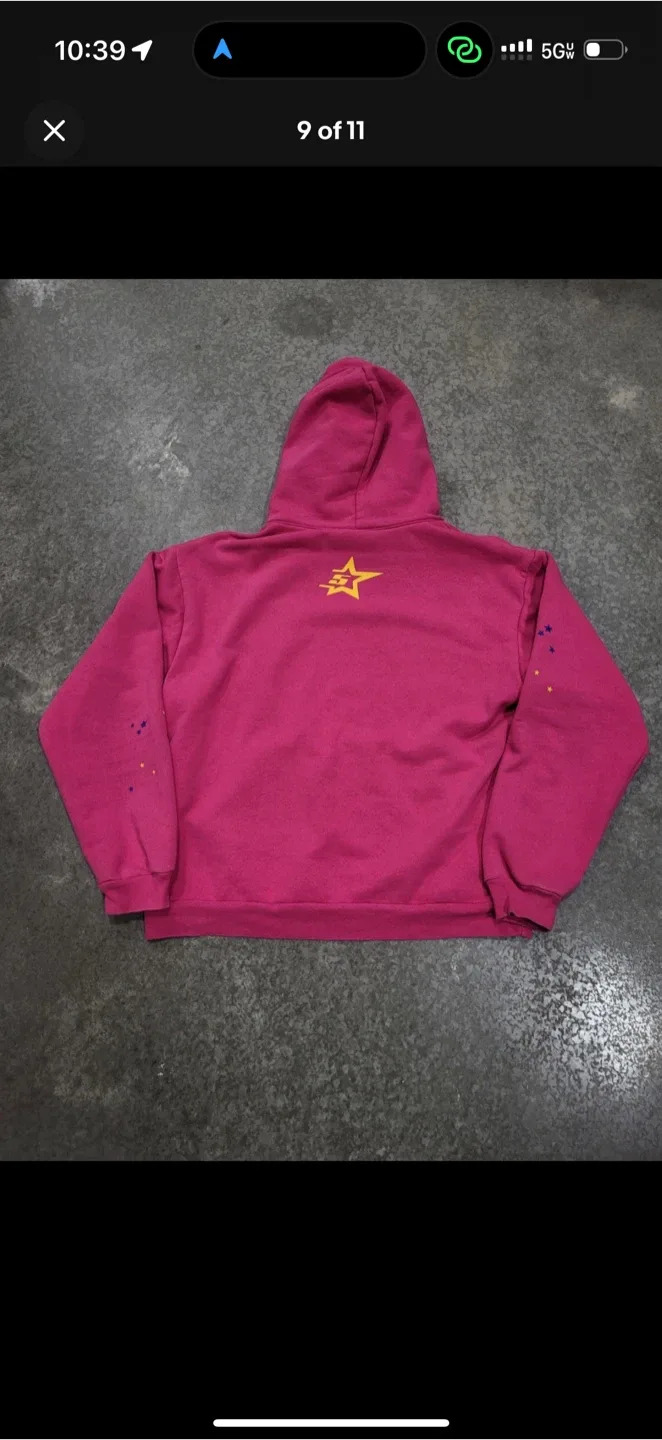 SP5DER Hoodie - Black & Pink image indicator(5)