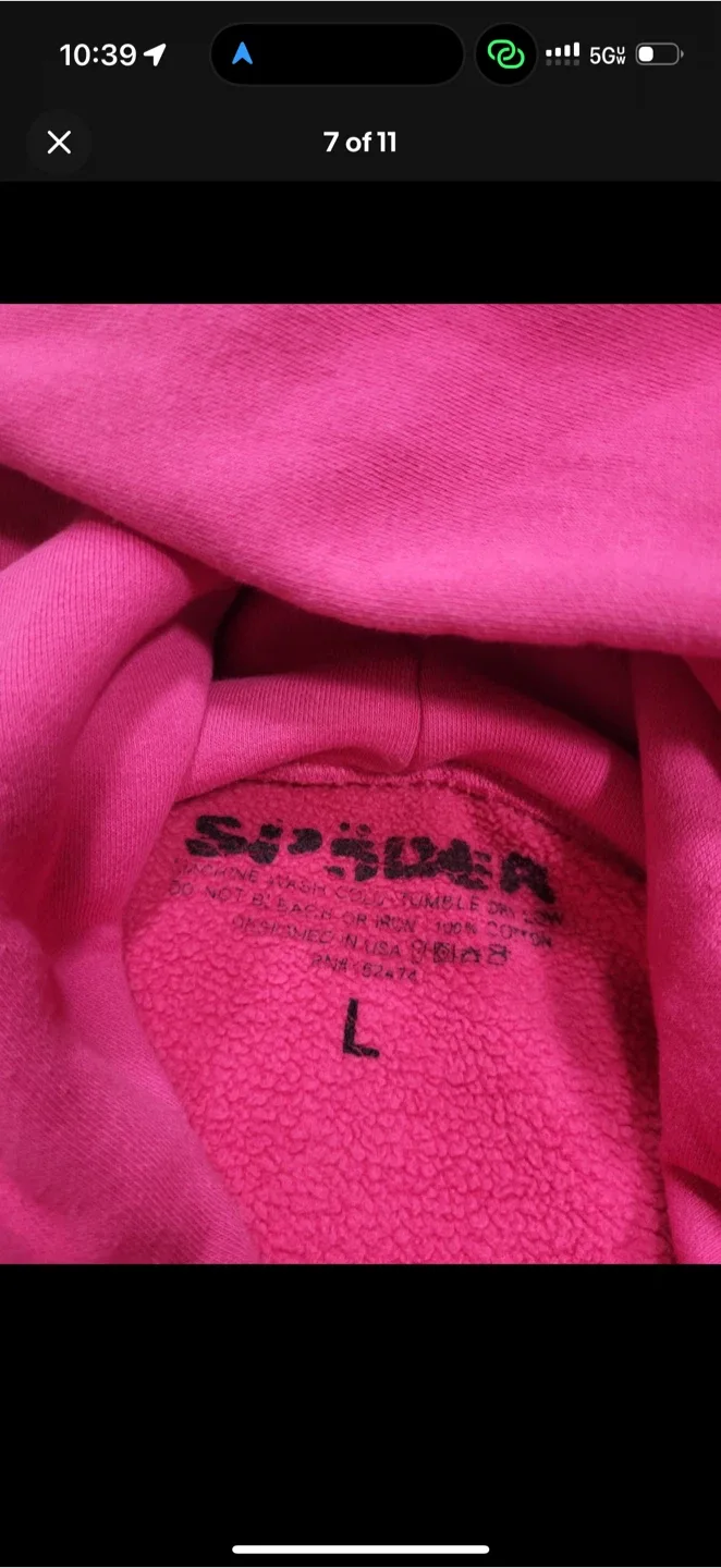 SP5DER Hoodie - Black & Pink image indicator(4)