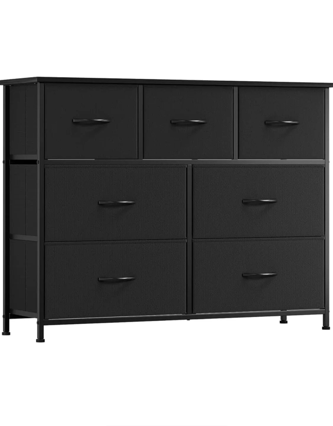 Black And White 7-Fabric Drawer Dresser