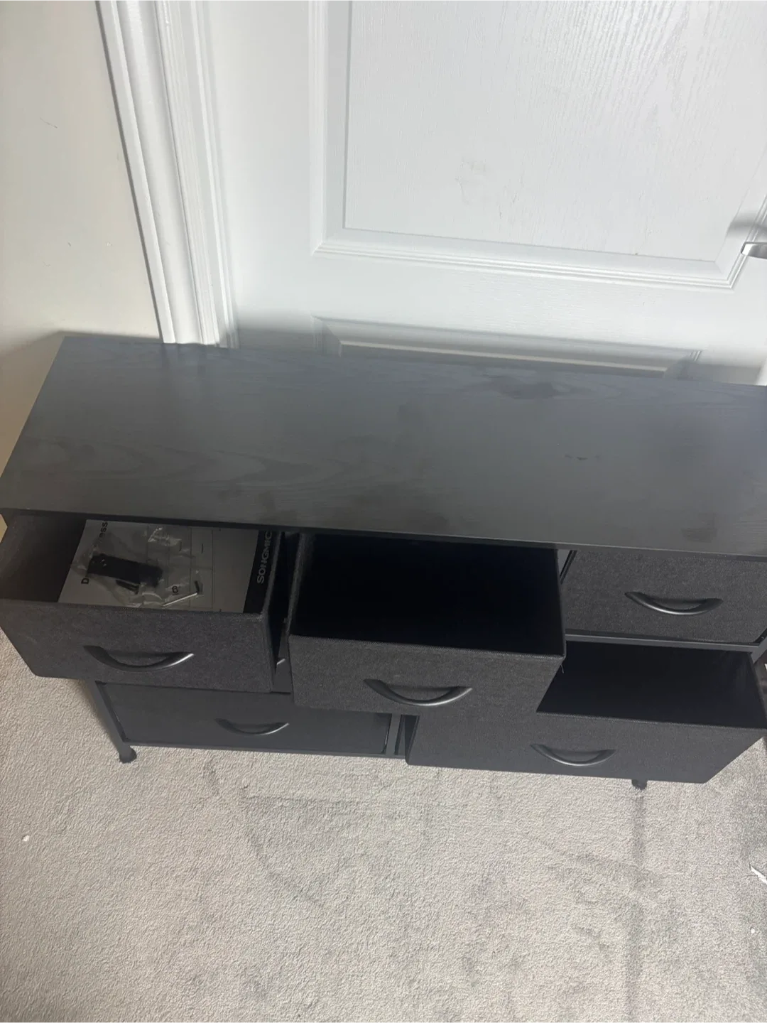 Black And White 7-Fabric Drawer Dresser image indicator(7)