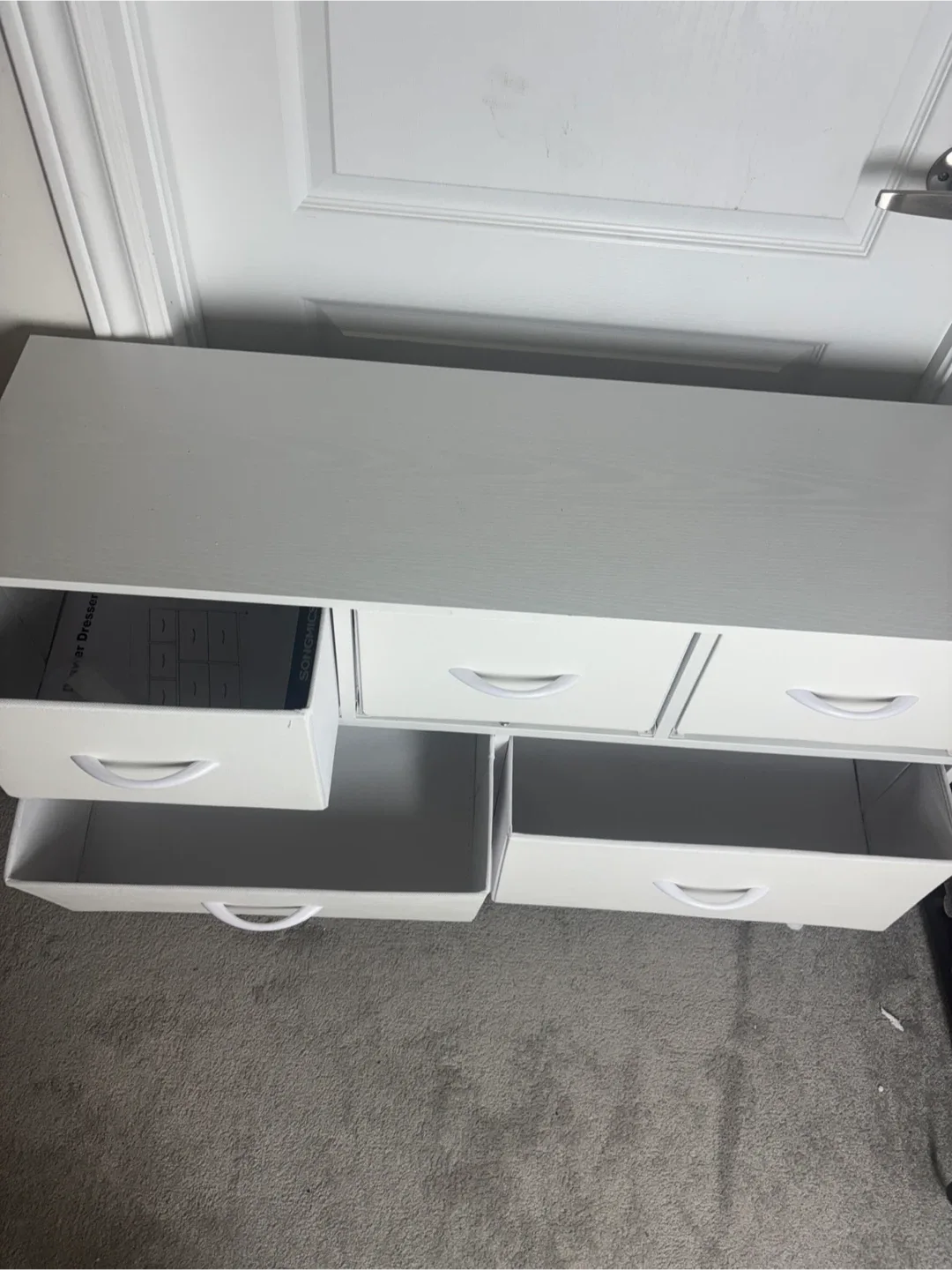 Black And White 7-Fabric Drawer Dresser image indicator(8)