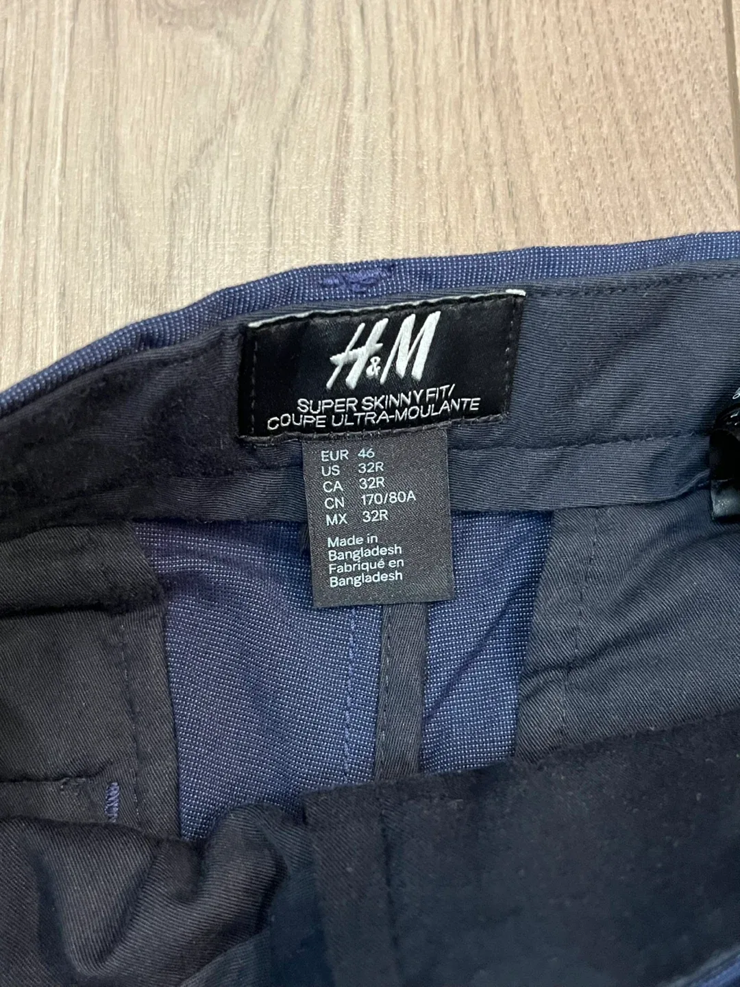 H&M Super Skinny Fit Blue Pants - Size 32R image indicator(4)