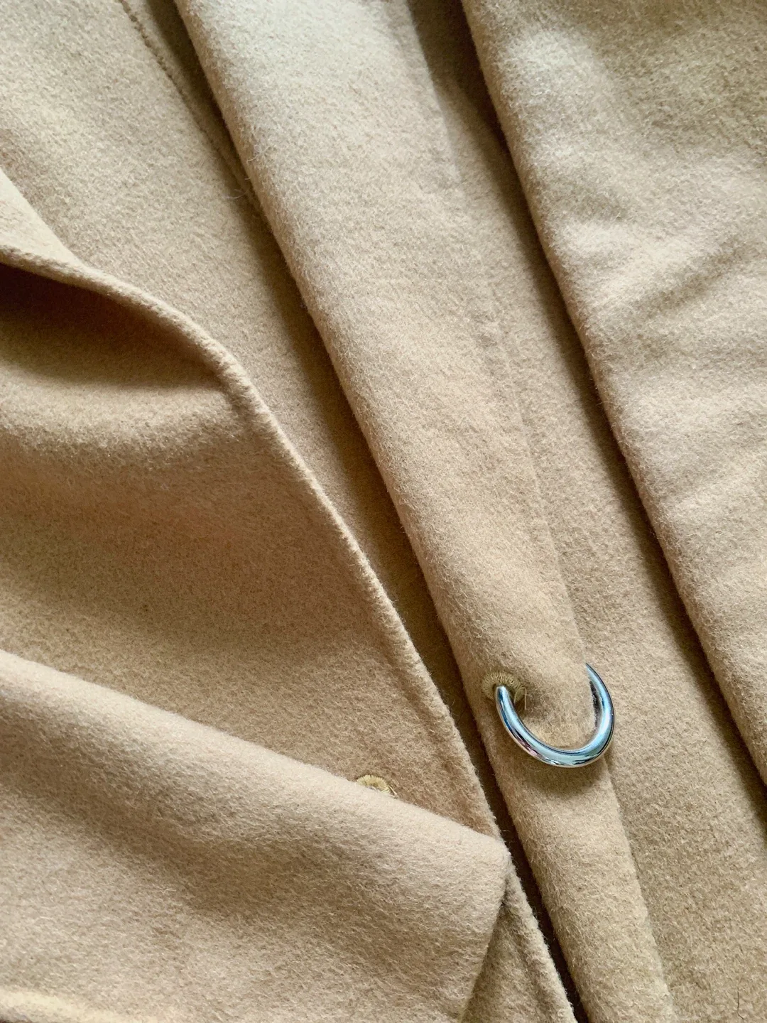 Beige Wool Coat - Size S image indicator(6)