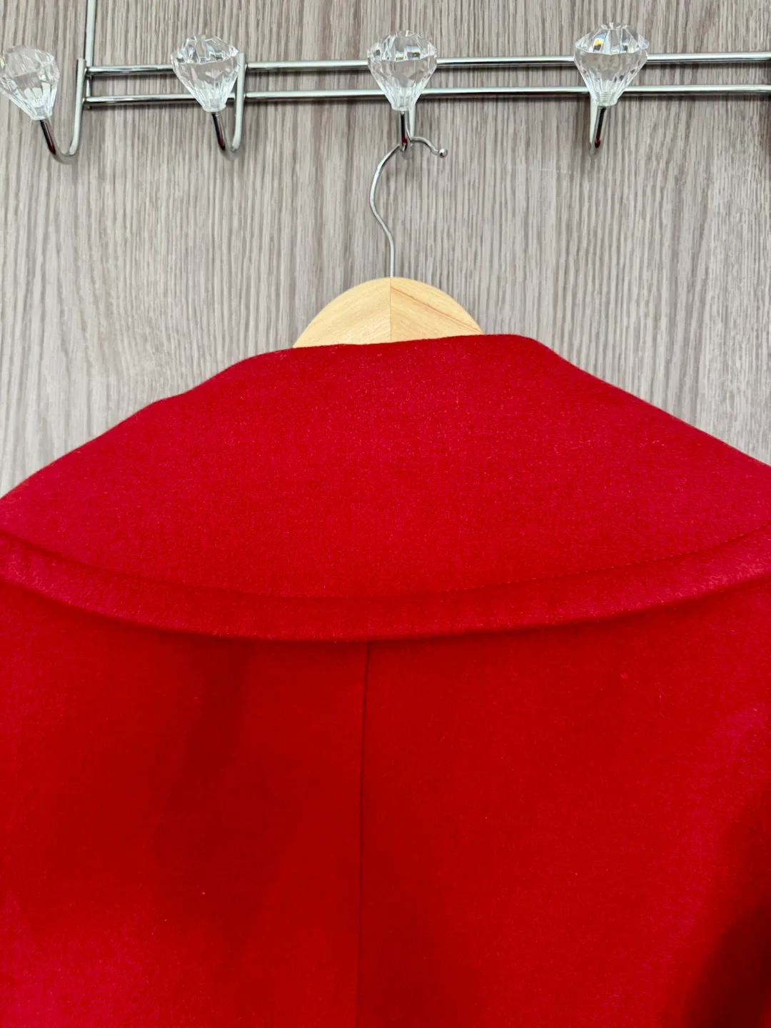 ZARA Red Wool-Blend Tailored Coat image indicator(5)