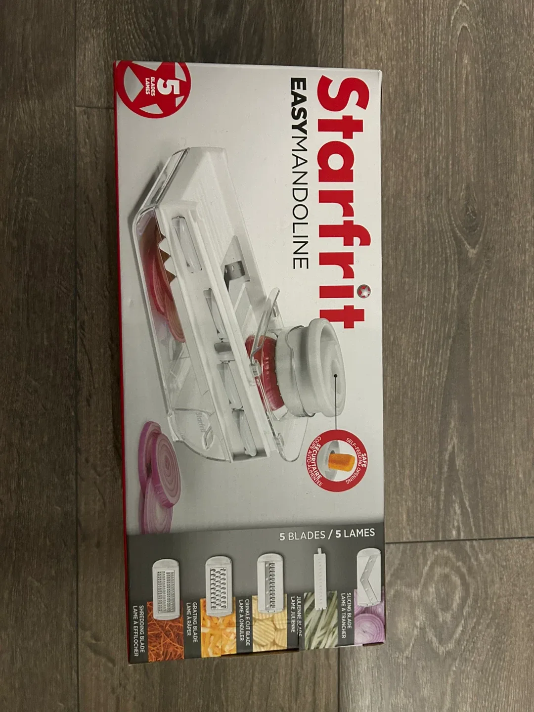 Starfrit Easy Mandoline Slicer with 5 Blades - New in Box!