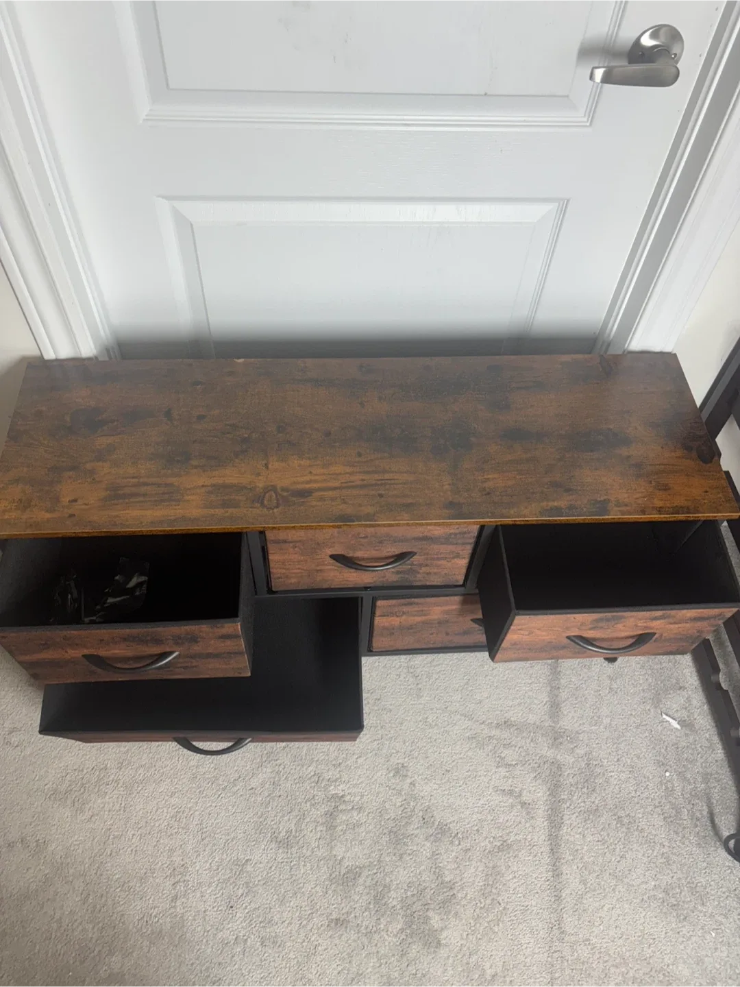 Fabric Dresser with 5 Drawers- Rustic Brown image indicator(7)