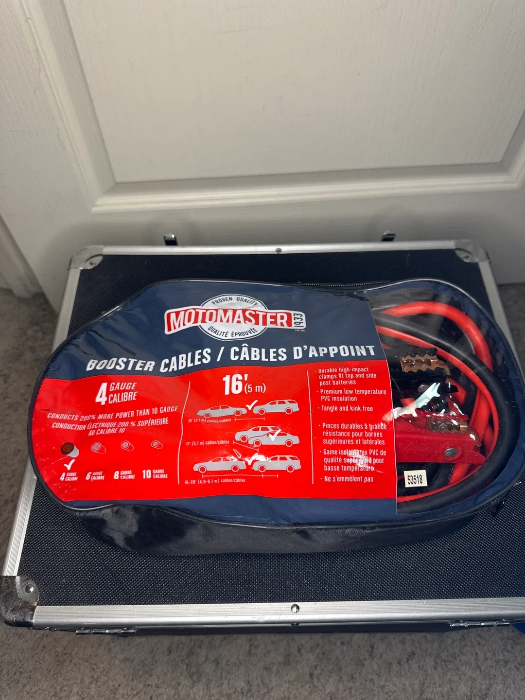 MotoMaster 16' Booster Cables - 4 Gauge