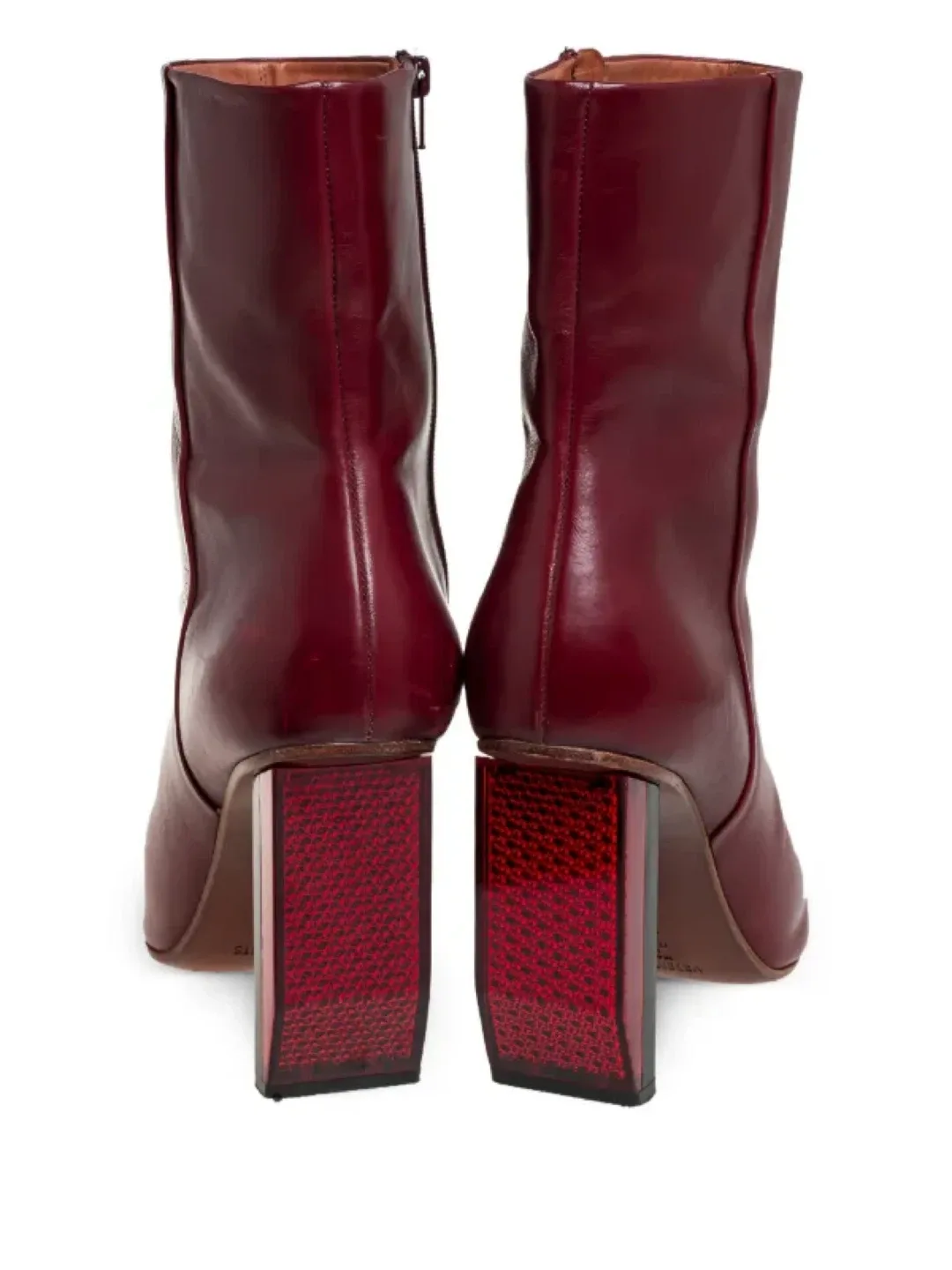 Vetements Burgundy Leather Ankle Boots Size 37 image indicator(3)