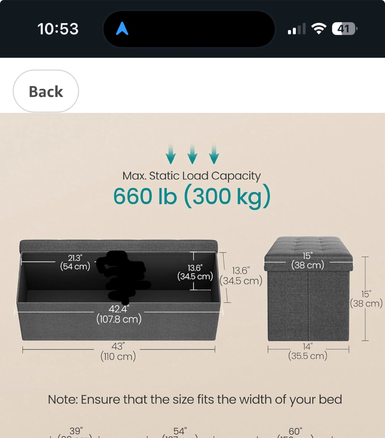 Storage Bench Ottoman- Assorted Colours - photo 2