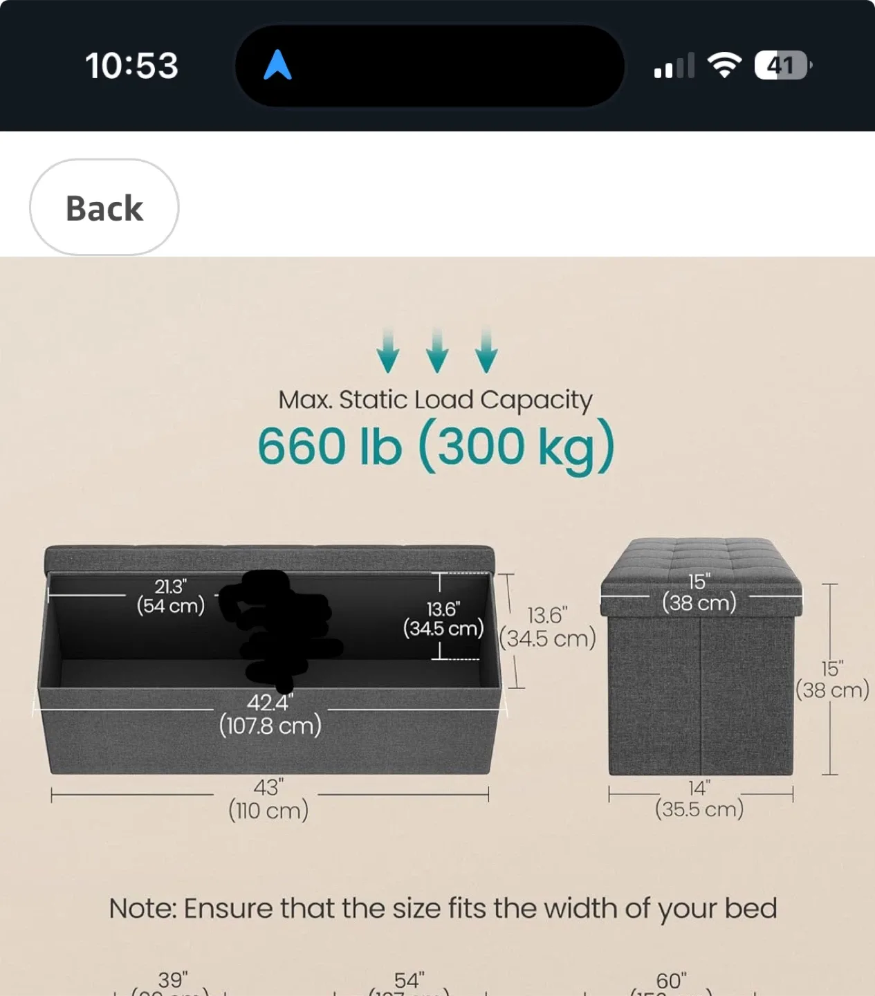 Grey Storage Bench Ottoman image indicator(2)