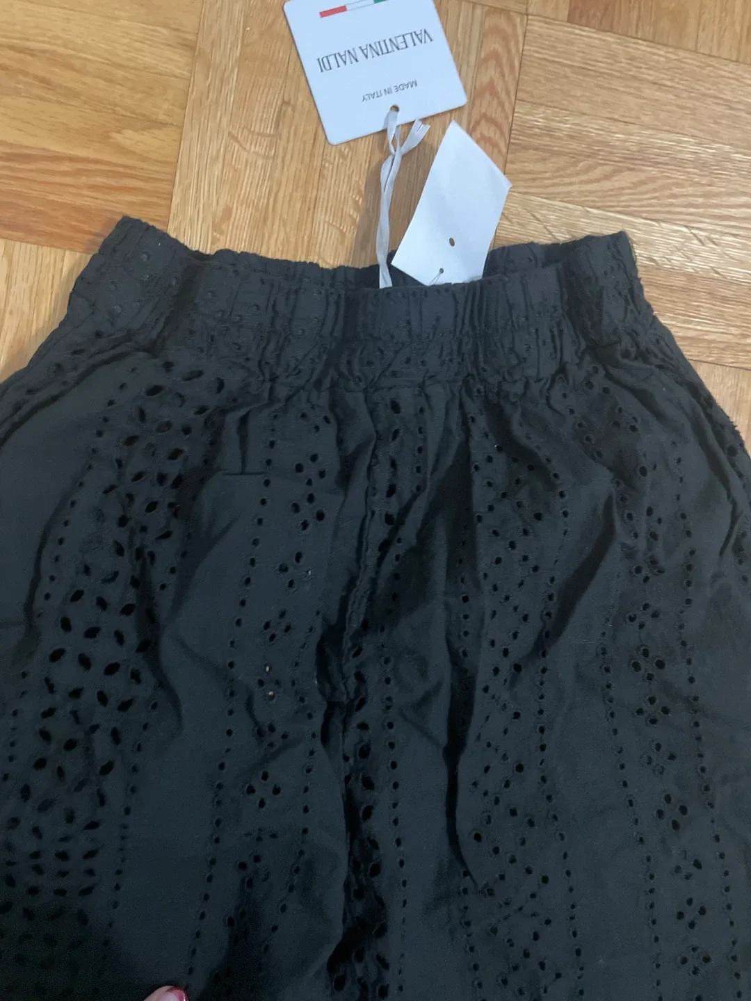 Valentina Naldi Black Eyelet Pants - Size S image indicator(3)