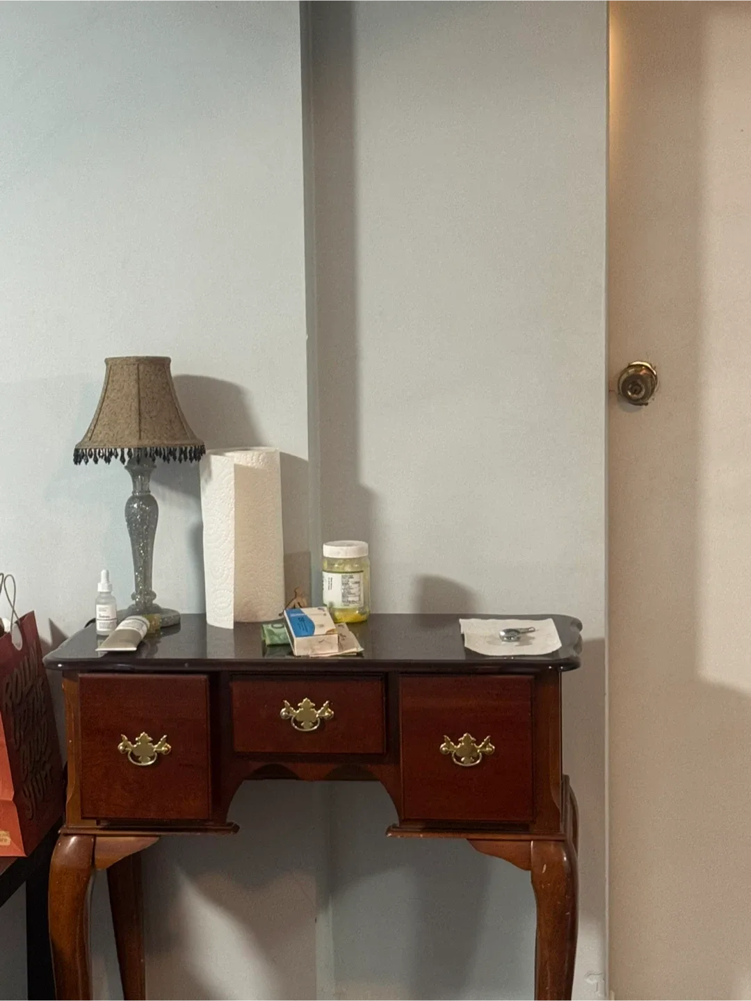 Antique Vanity Desk , lamp also