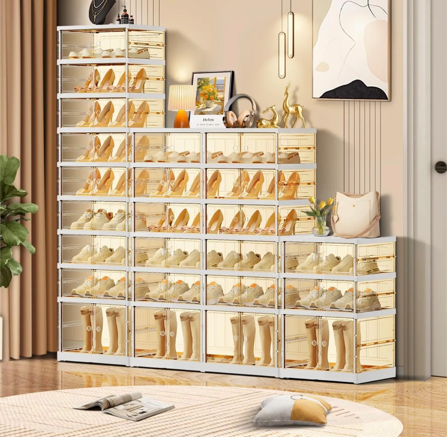 9-Tier 36-Pair Shoe Organizer - Brown image indicator(6)