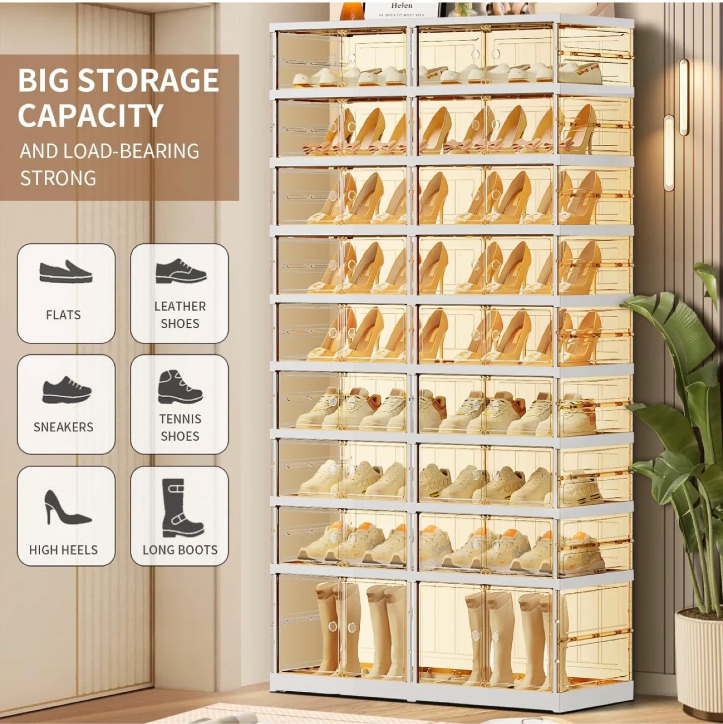 9-Tier 36-Pair Shoe Organizer - Brown image indicator(5)