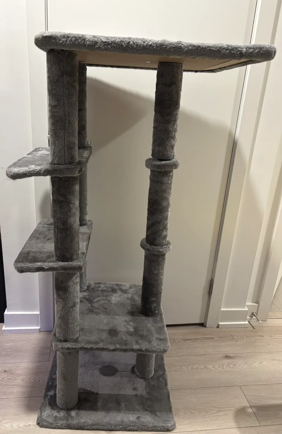 Grey Cat Tree with Multiple Levels
