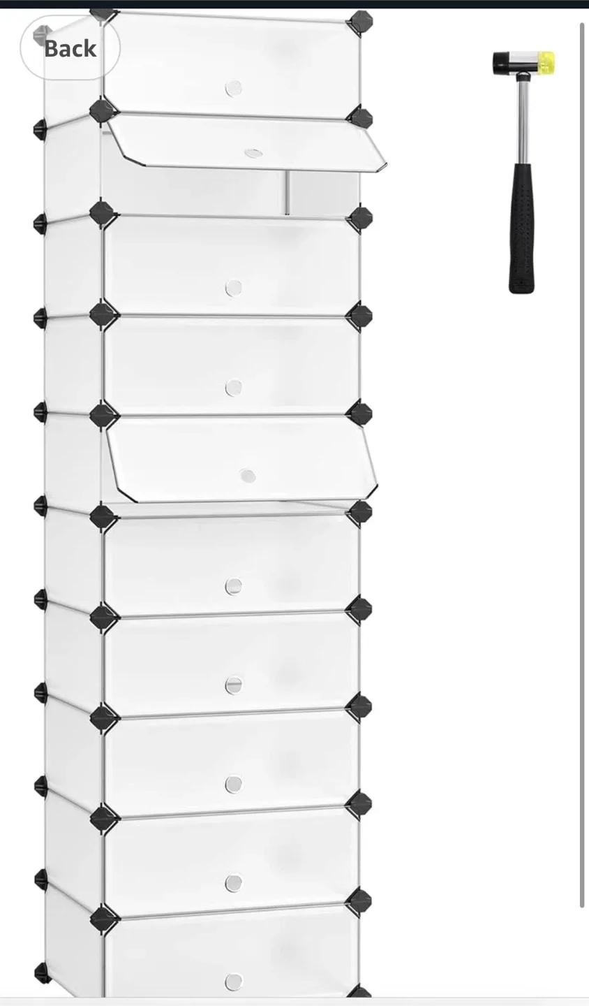 10-Tier Shoe Rack,Cube Storage Organizer Units,
