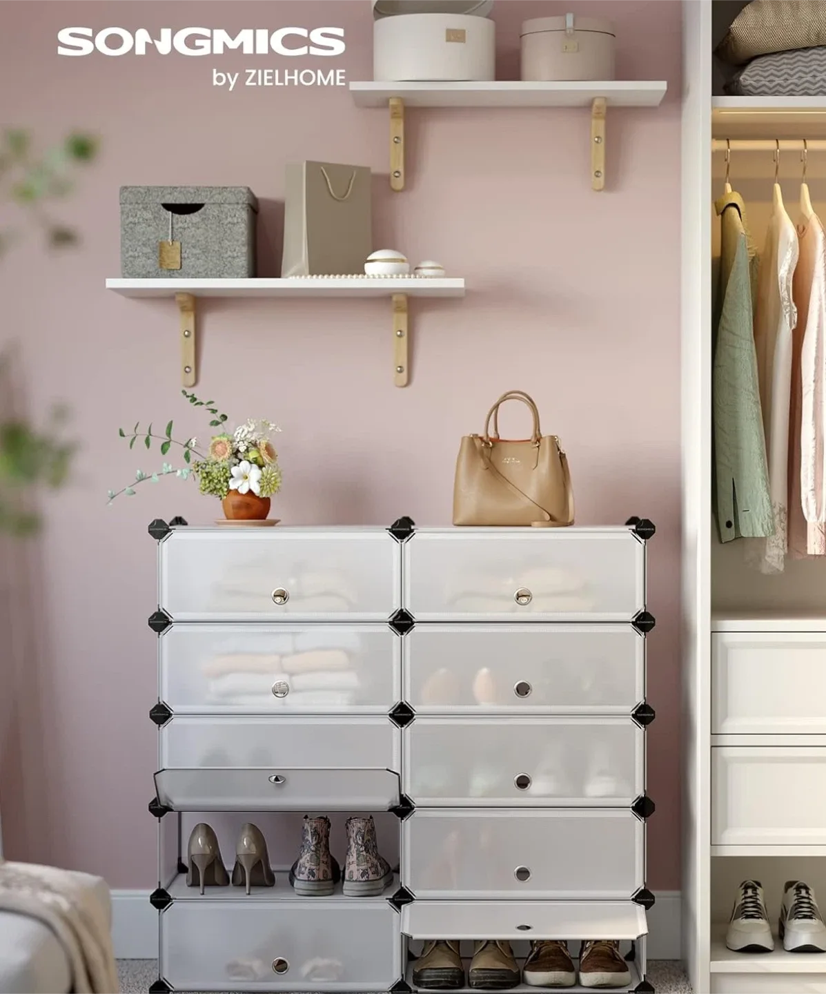 10-Tier Shoe Rack,Cube Storage Organizer Units, image indicator(8)