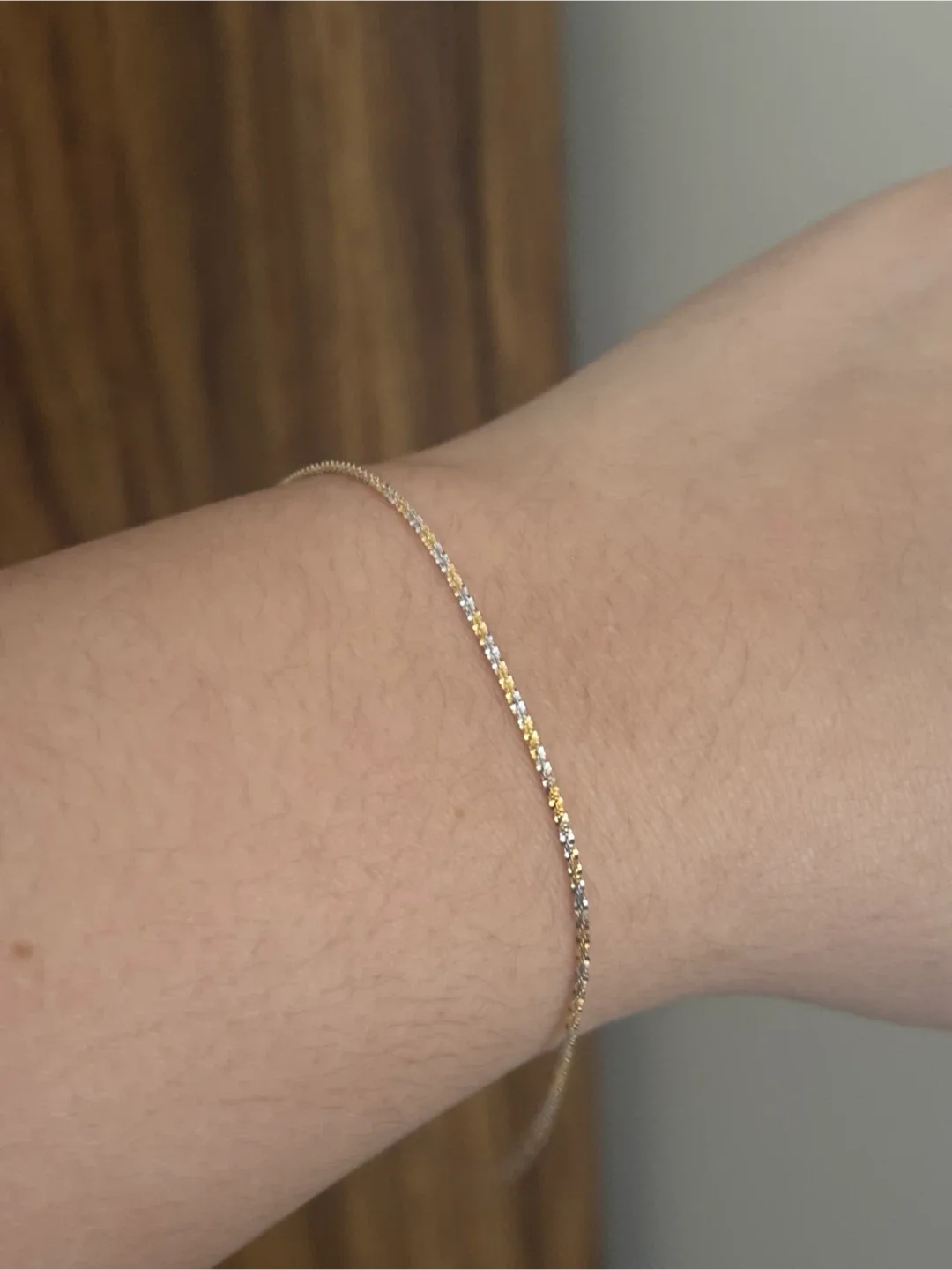 18K Two toned lightweight Bracelet