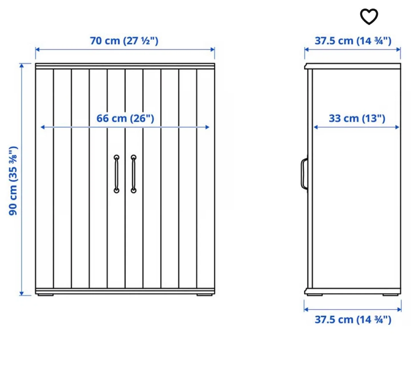 SKRUVBY Storage combination, black-blue image indicator(3)