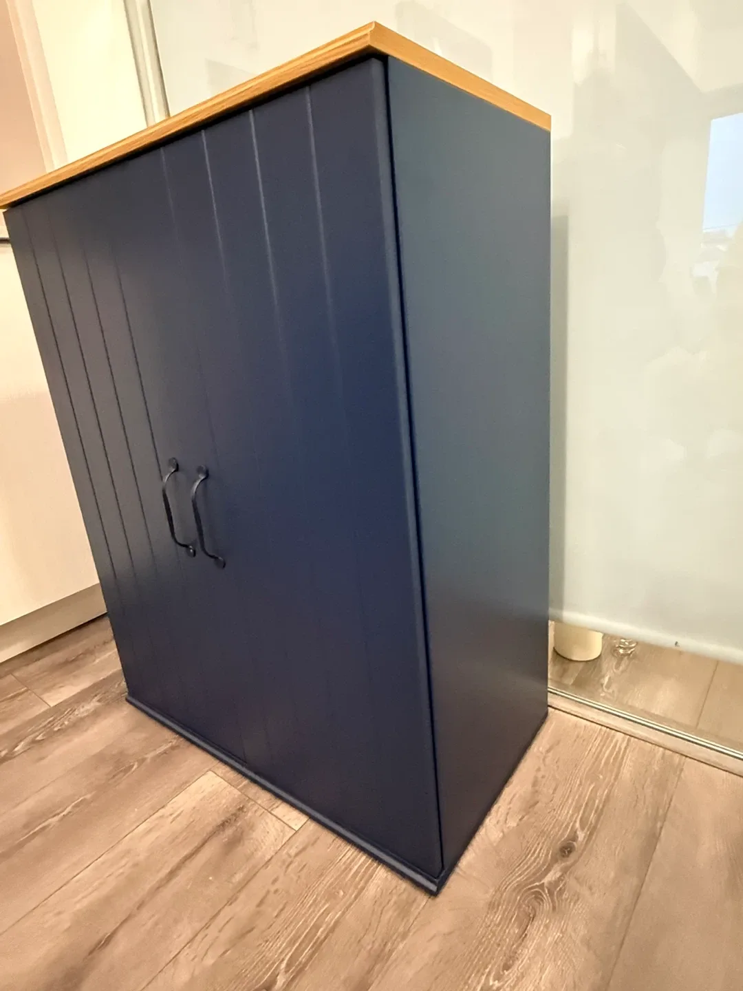 SKRUVBY Storage combination, black-blue