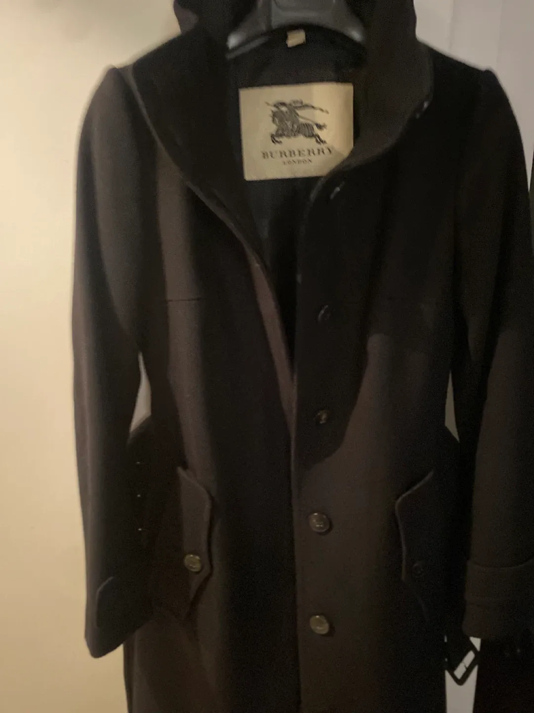 Burberry London Black Wool Coat