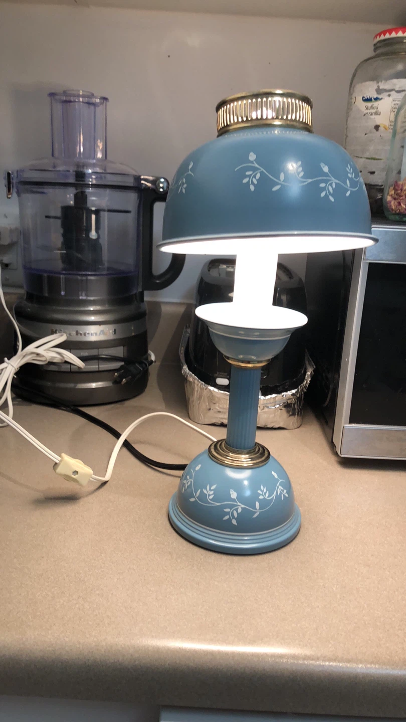 Blue Floral Accent Lamp - photo 2