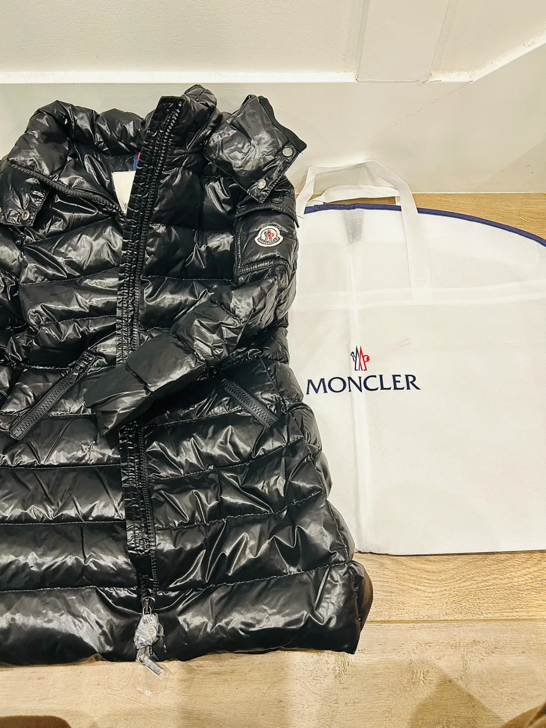 Moncler Kids Black Down Puffer Coat - Size 4