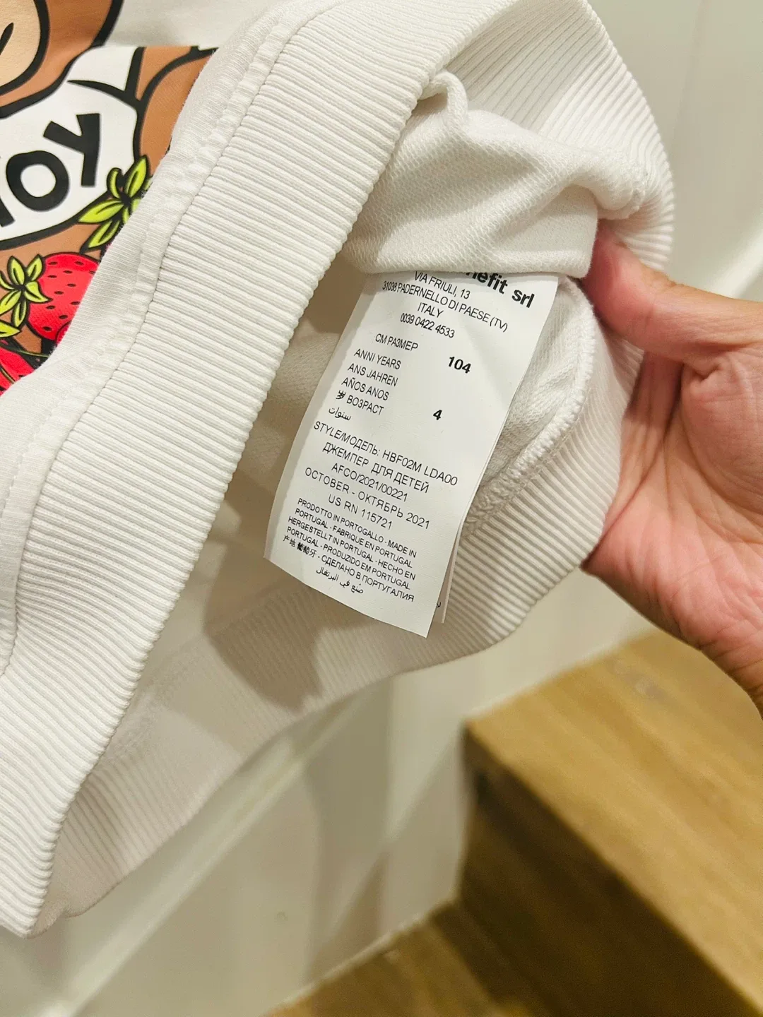 Moschino Kids White Toy Sweatshirt - Size 4Y image indicator(2)